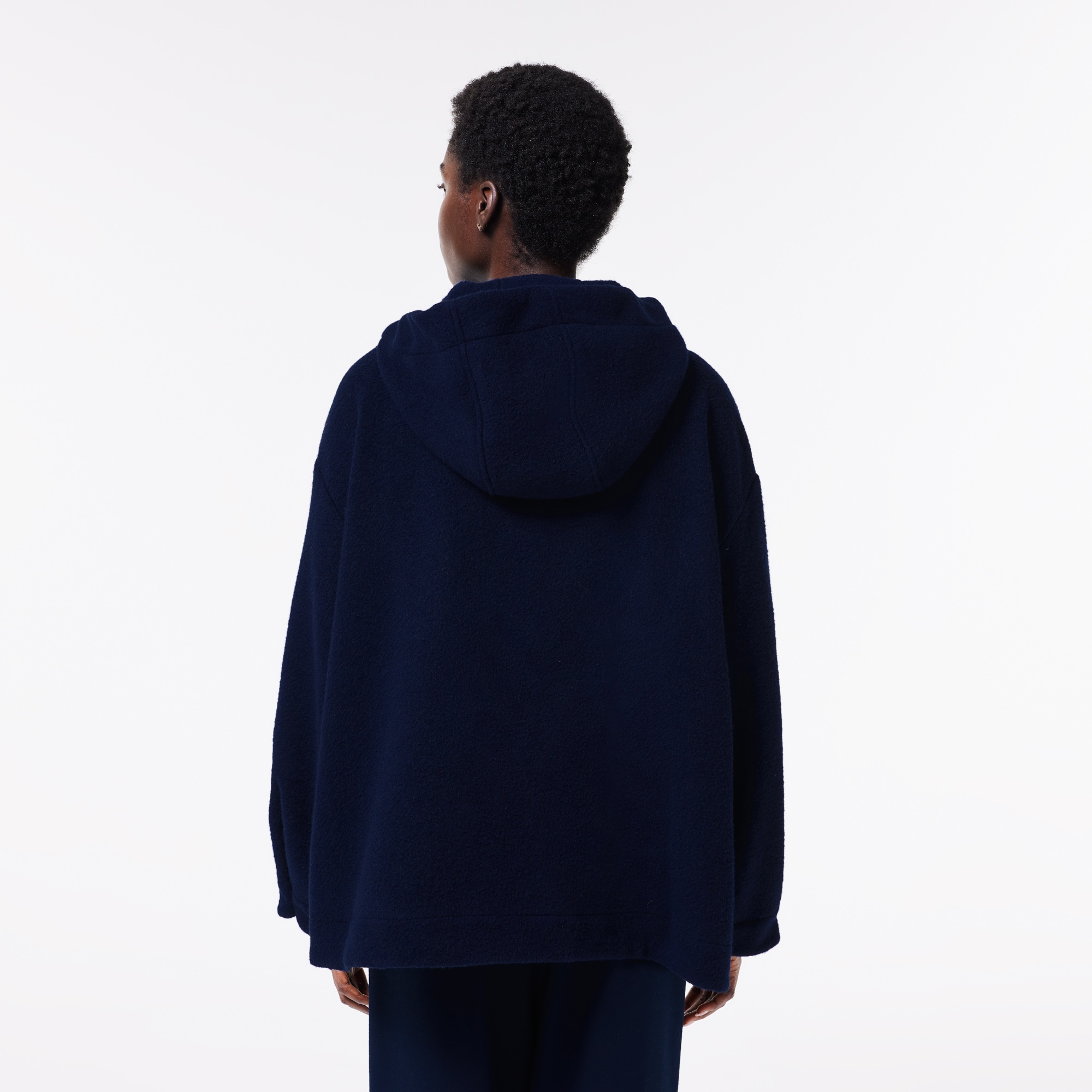 Lacoste Kadın Kapüşonlu Lacivert Mont