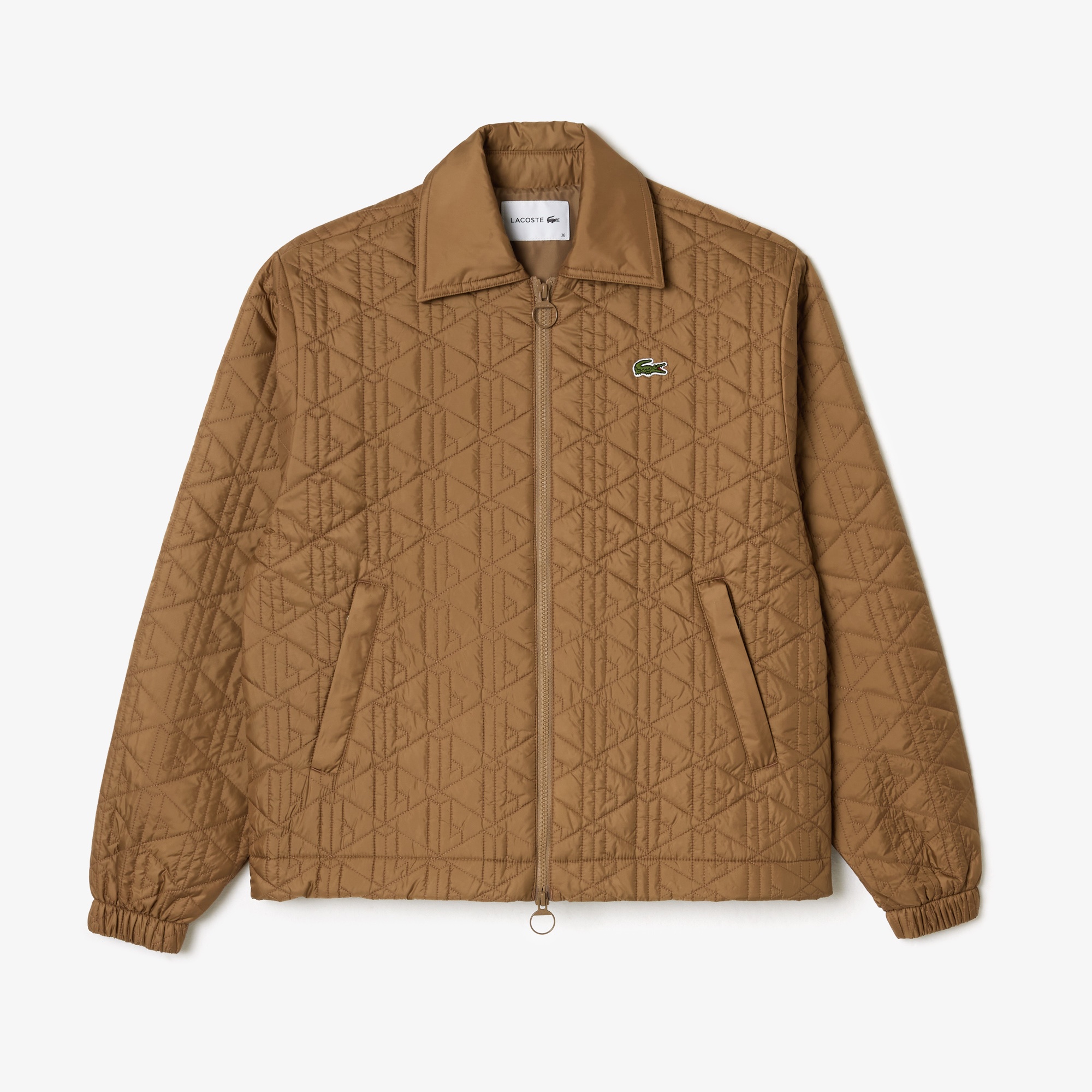 Lacoste Kadın Monogram Kahverengi Mont