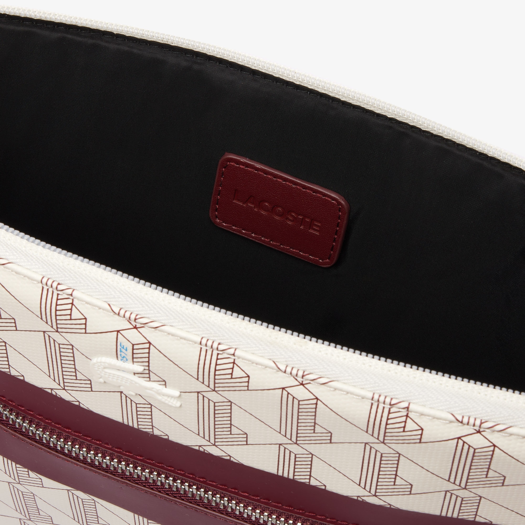 Lacoste Kadın Monogram Beyaz Laptop Çantası