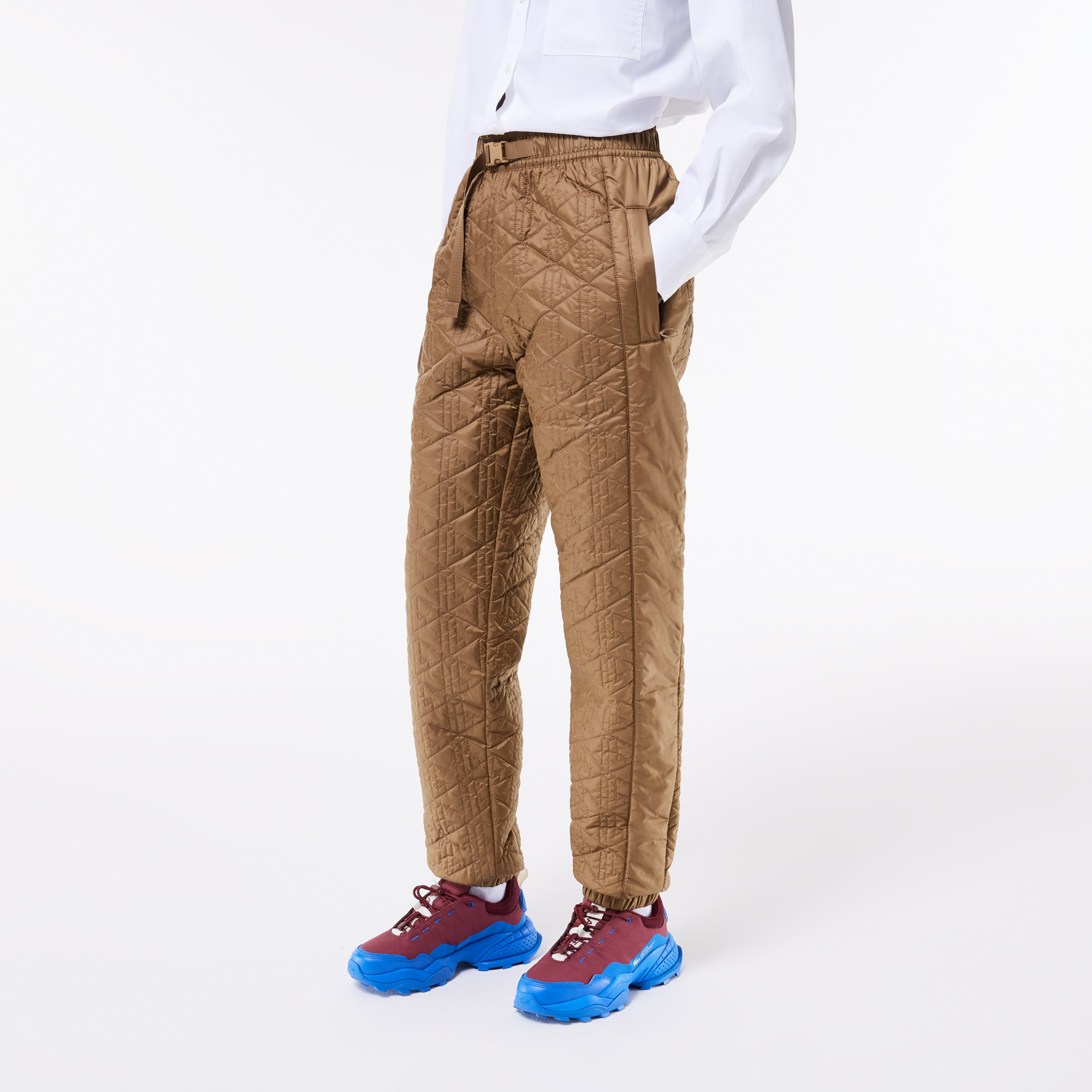 Lacoste Kadın Straight Fit Monogram Kahverengi Eşofman Altı