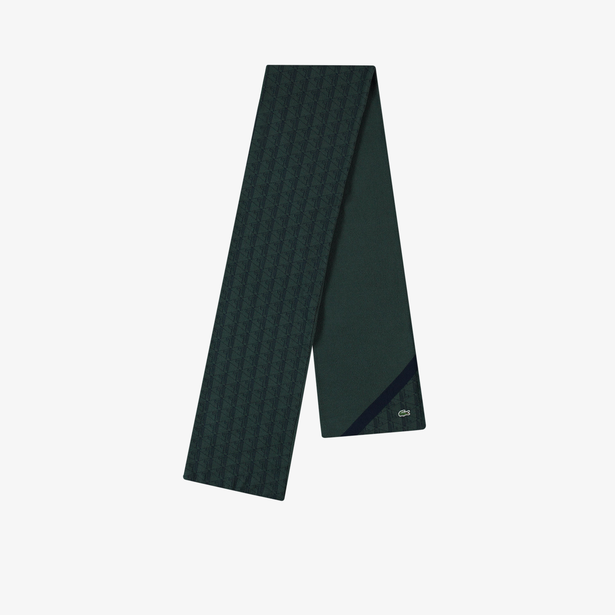 Lacoste Erkek Monogram Yeşil  Atkı