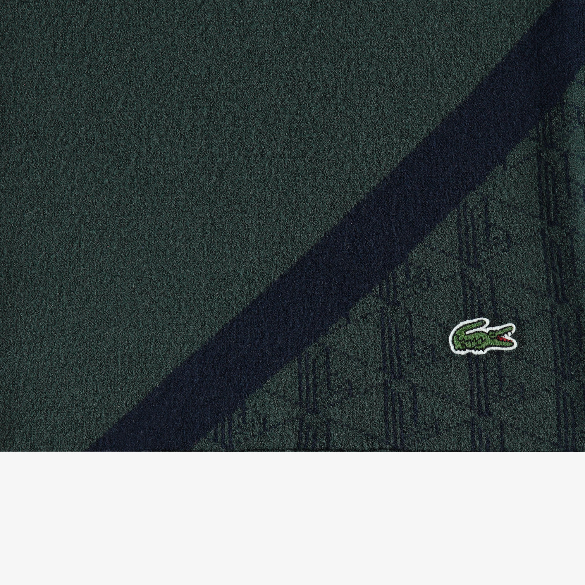 Lacoste Erkek Monogram Yeşil  Atkı