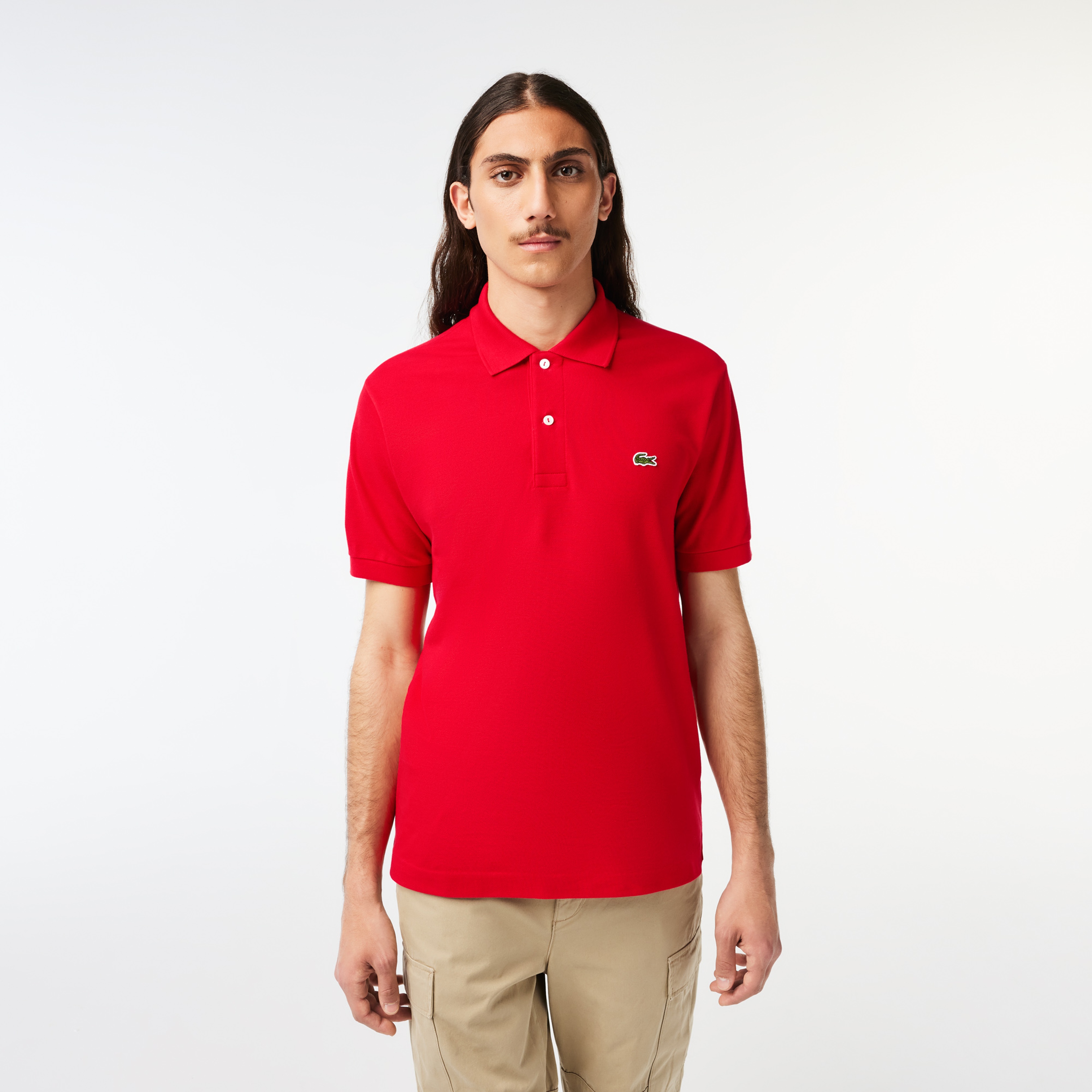 L.12.12 Erkek Classic Fit Kırmızı Polo