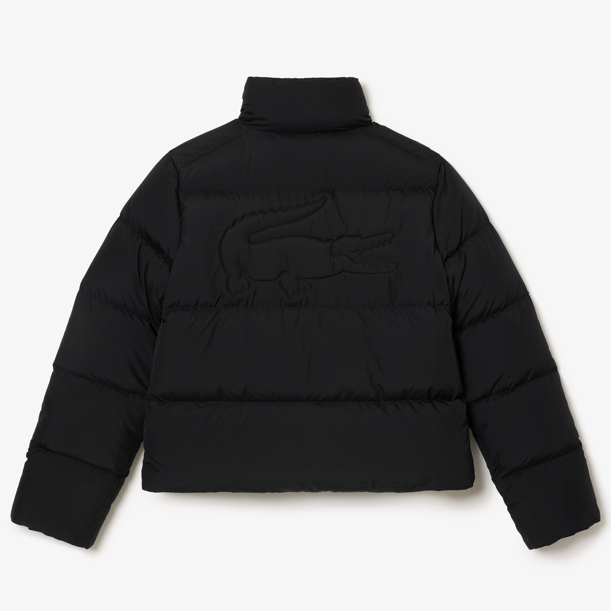 Lacoste Kadın Kapüşonlu Kapitone Siyah Mont