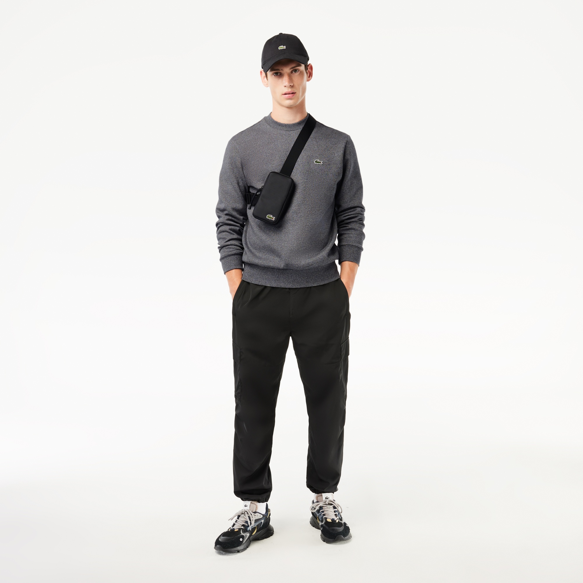 Lacoste Erkek Classic Fit Bisiklet Yaka Gri Sweatshirt