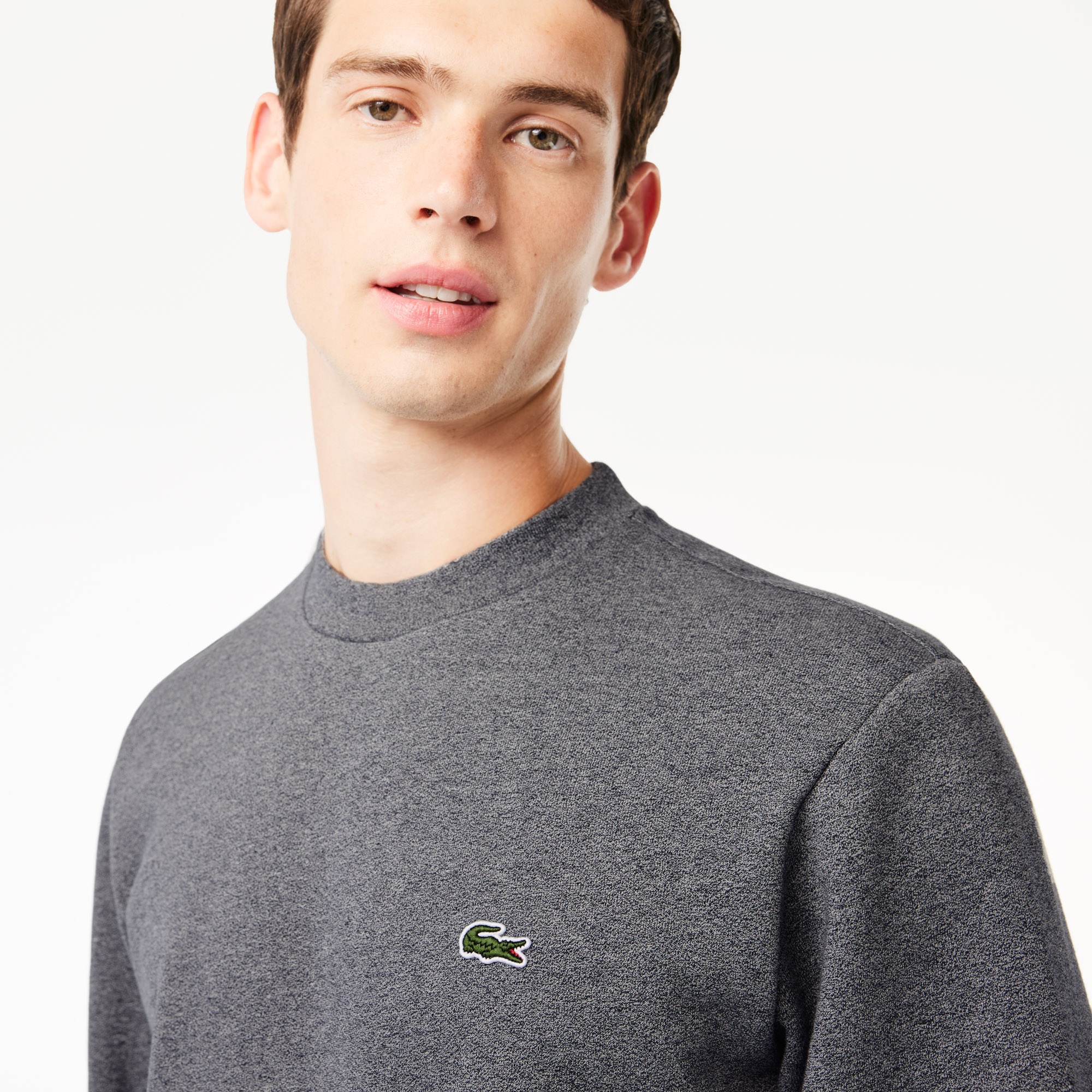 Lacoste Erkek Classic Fit Bisiklet Yaka Gri Sweatshirt