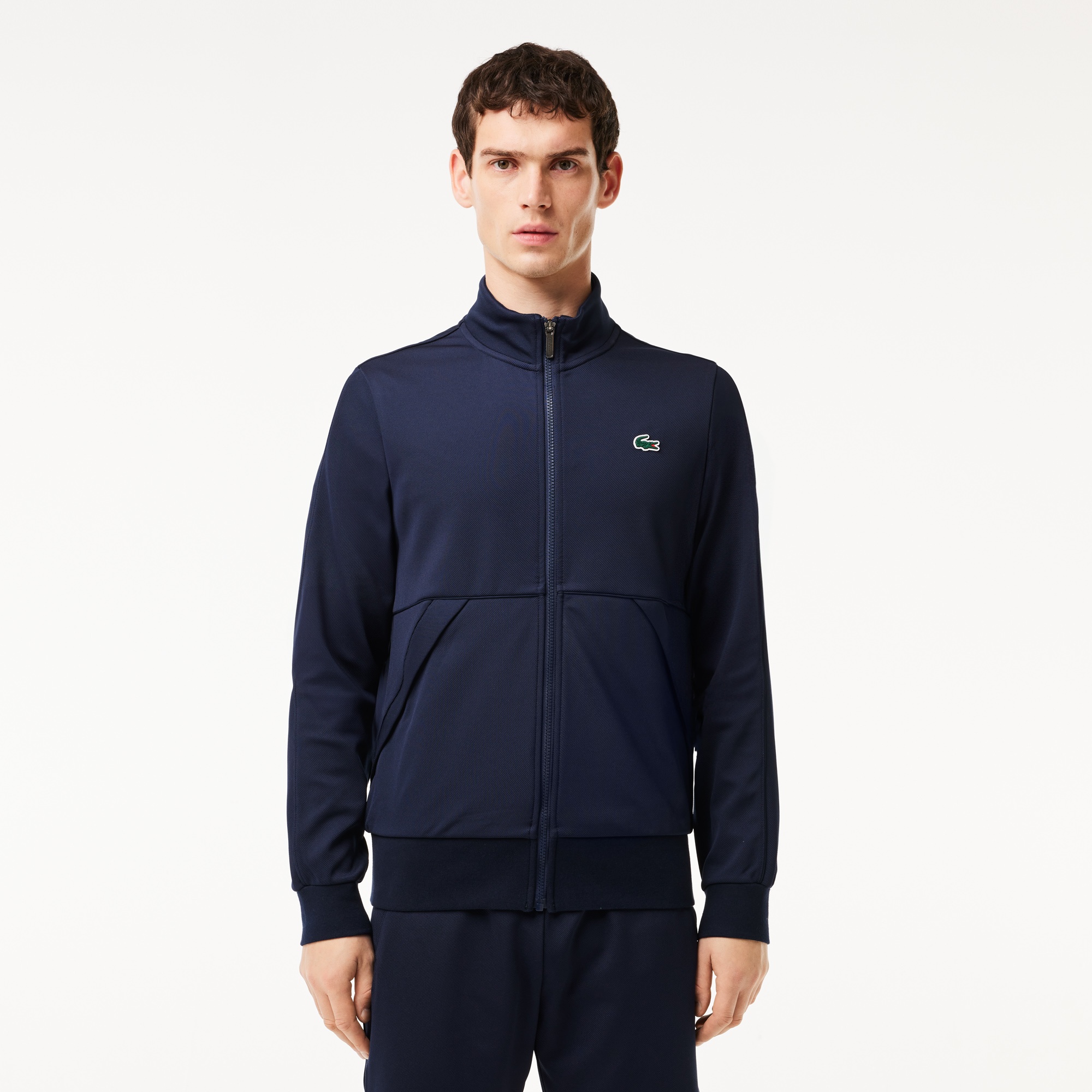 Lacoste SPORT Erkek Classic Fit Fermuarlı Lacivert Sweatshirt