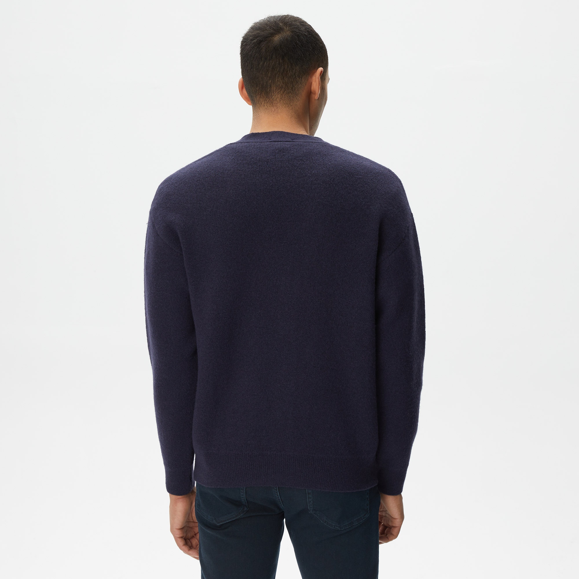 Lacoste Unisex Lacivert Yün Hırka