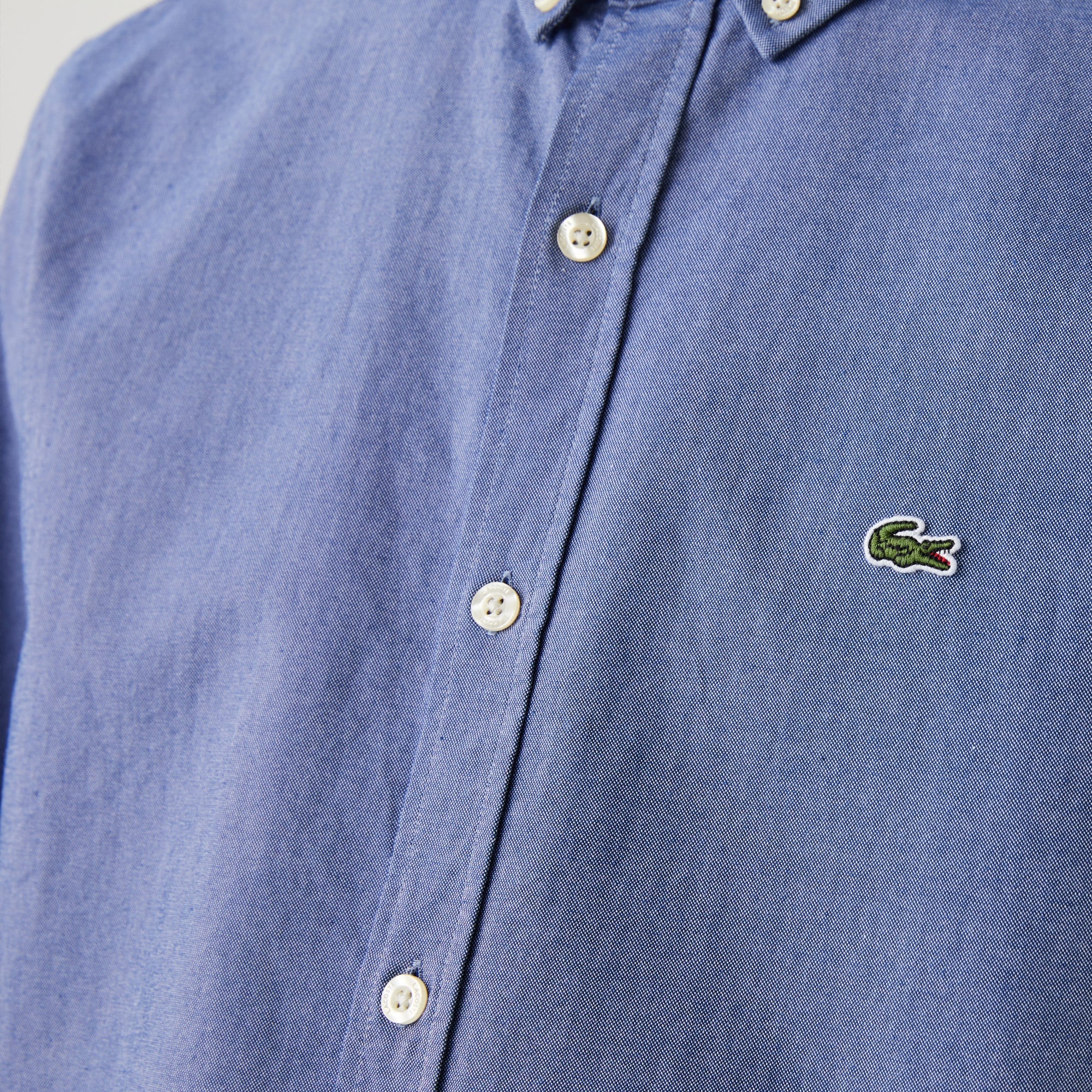 Lacoste Erkek Slim Fit Düğmeli Yaka Lacivert Gömlek