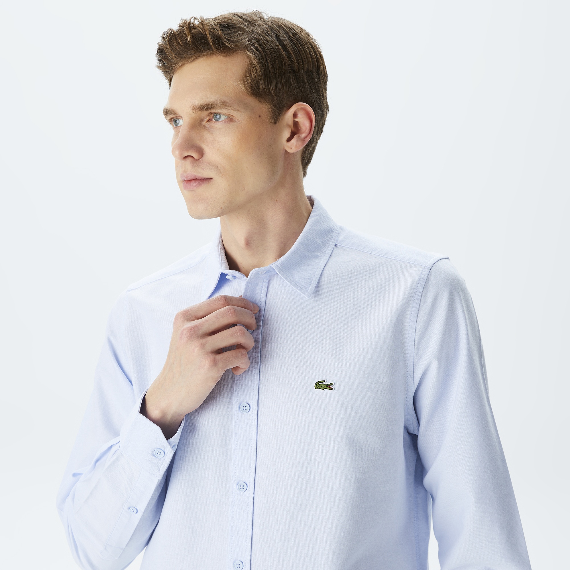 Lacoste Erkek Slim Fit Mavi Gömlek