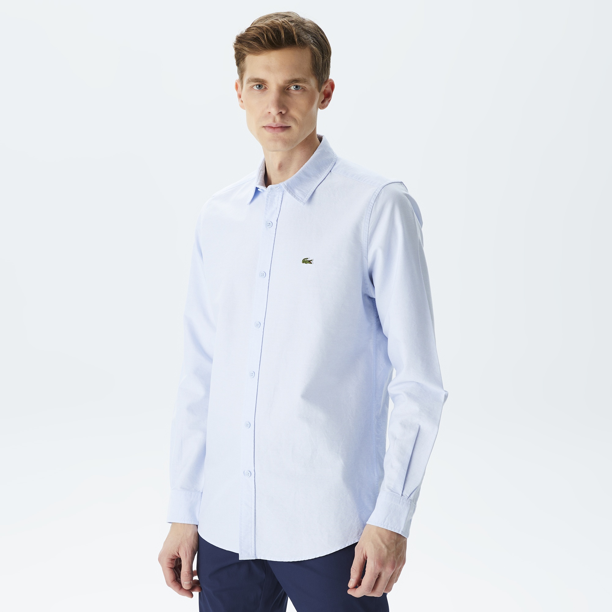 Lacoste Erkek Slim Fit Mavi Gömlek