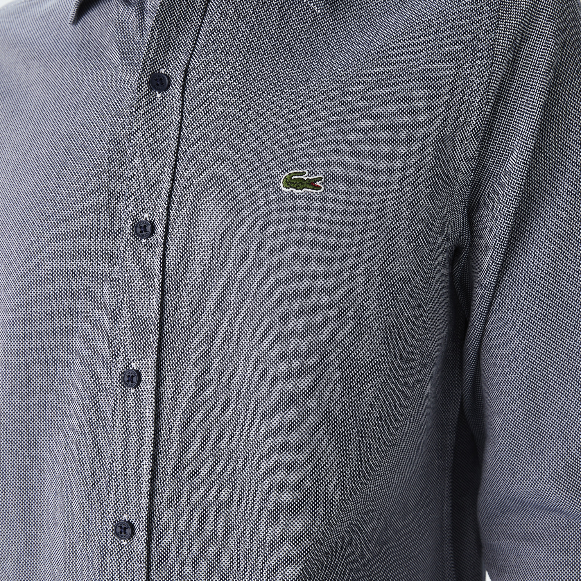 Lacoste Erkek Slim Fit Gri Gömlek