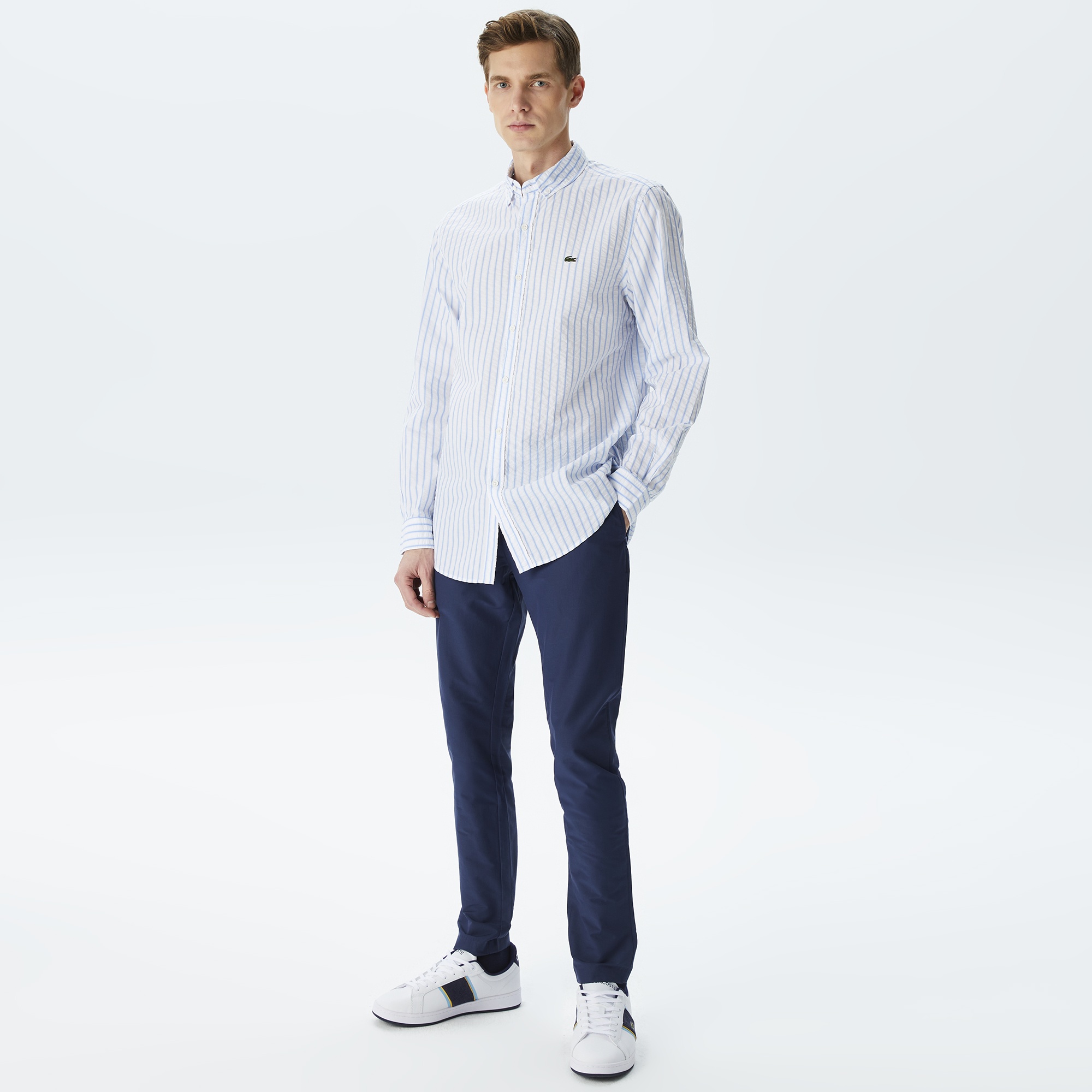 Lacoste Erkek Tapered Fit Lacivert Pantolon