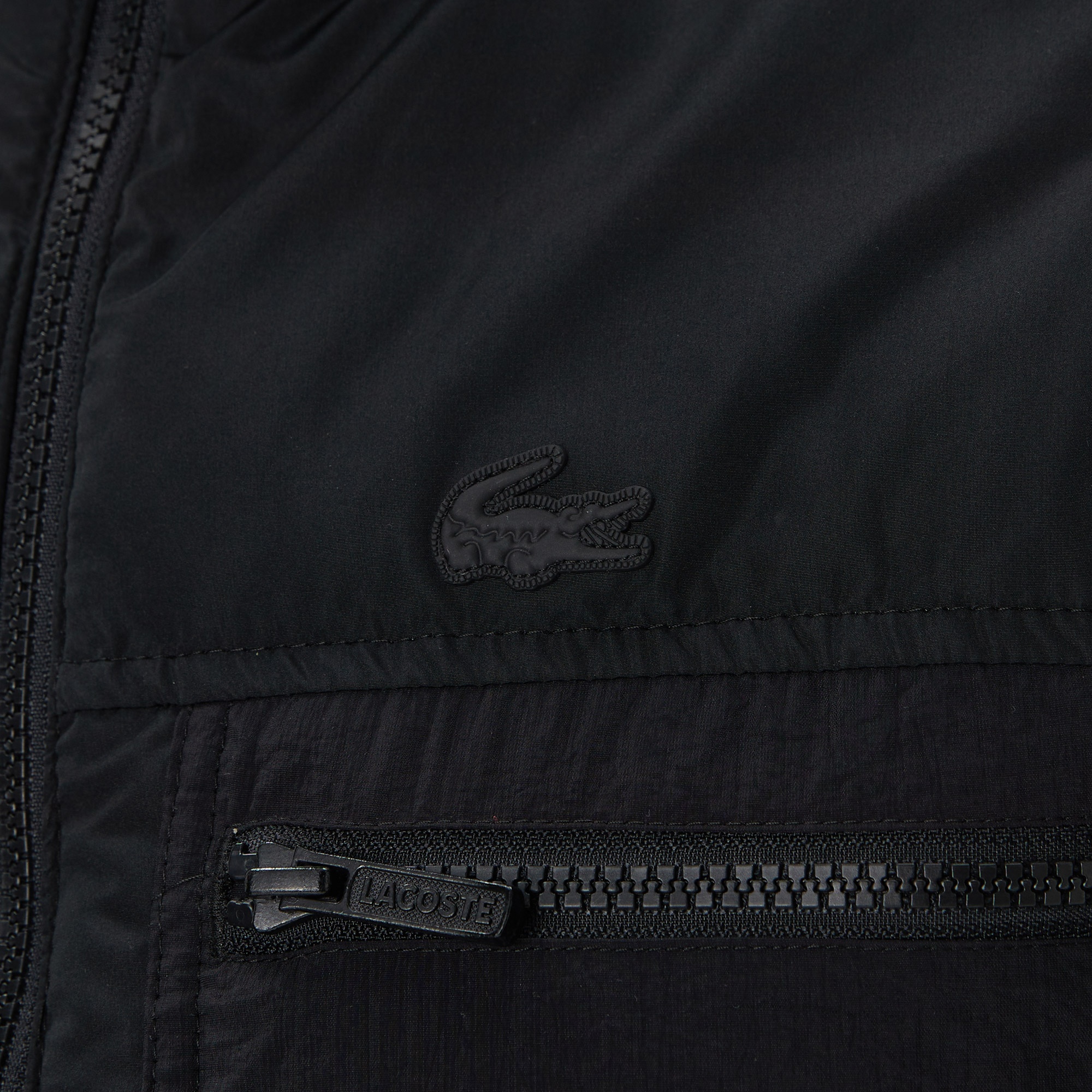 Lacoste Kadın Dik Yaka Kapitone Siyah Yelek