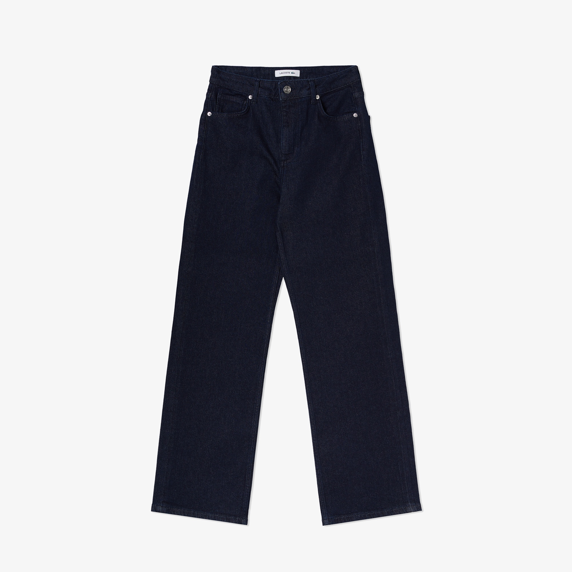 Lacoste Kadın Straight Fit Lacivert Jean Pantolon