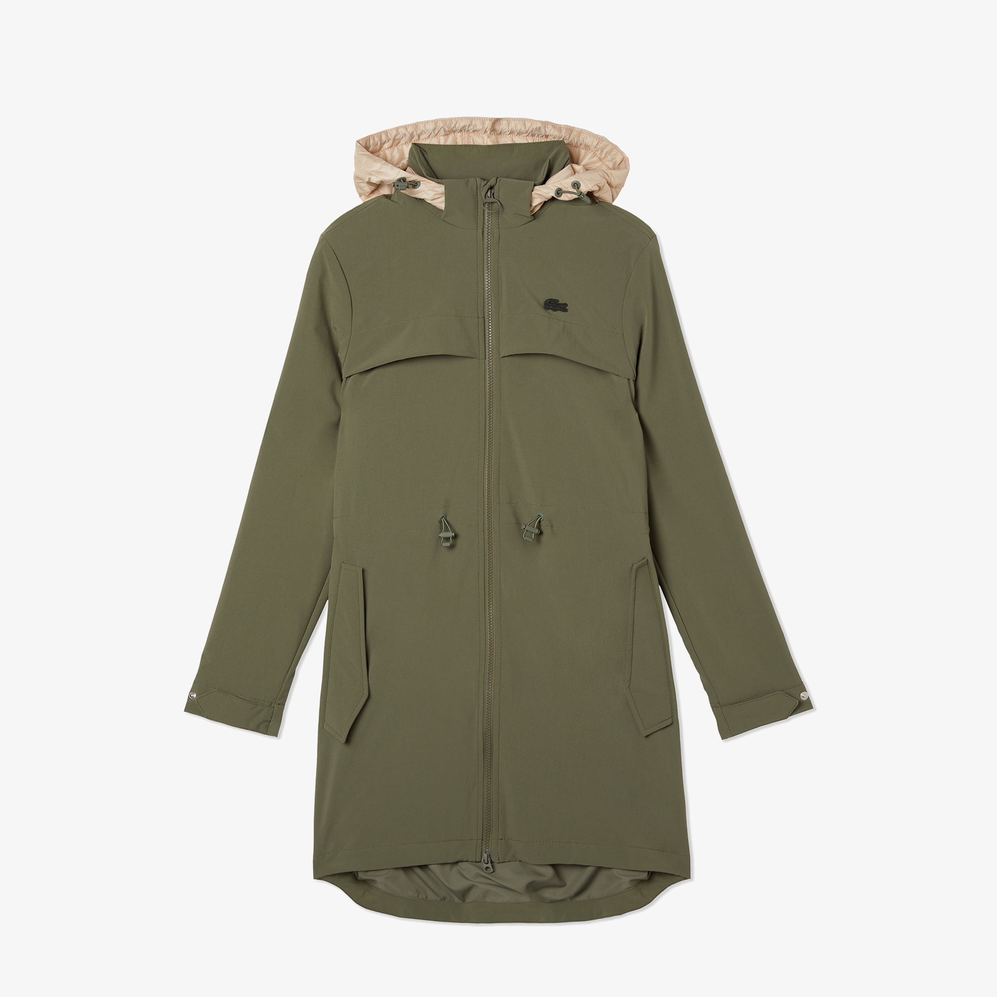 Lacoste Kadın Kapüşonlu Haki Mont