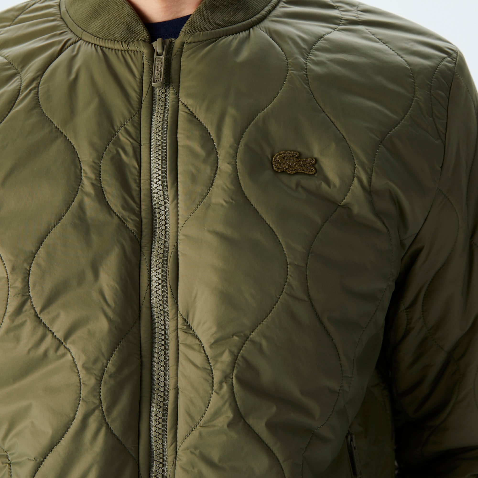 Lacoste Erkek Dik Yaka Kapitone Haki Mont