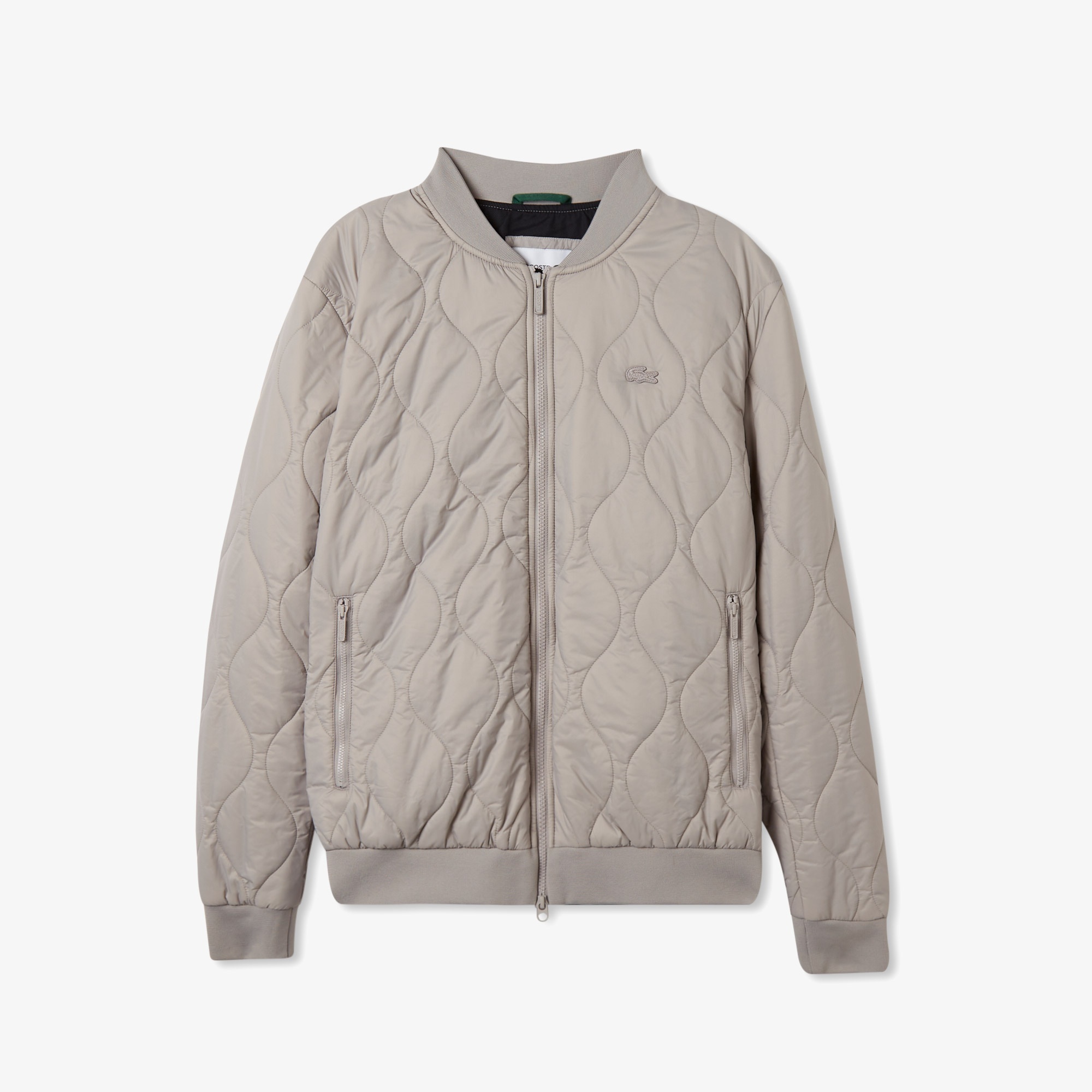 Lacoste Erkek Dik Yaka Kapitone Gri Mont