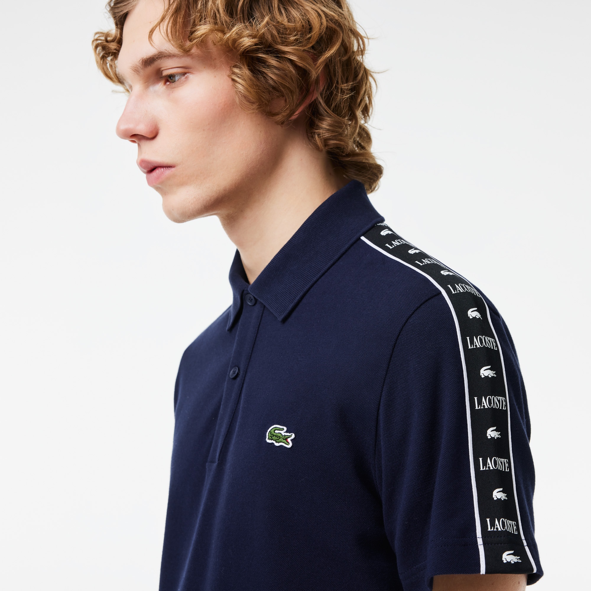Lacoste Erkek Regular Fit Baskılı Lacivert Polo
