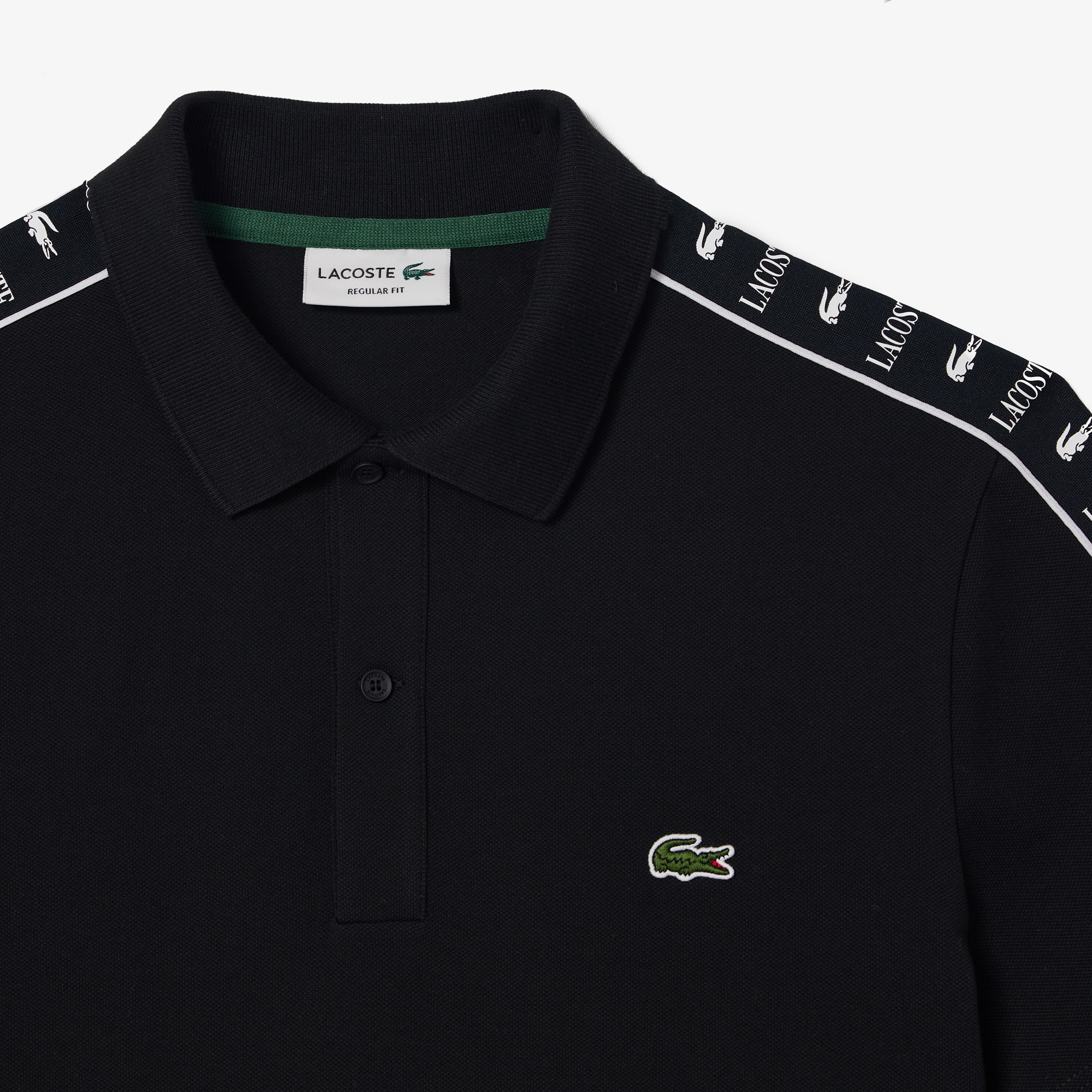 Lacoste Erkek Regular Fit Baskılı Siyah Polo