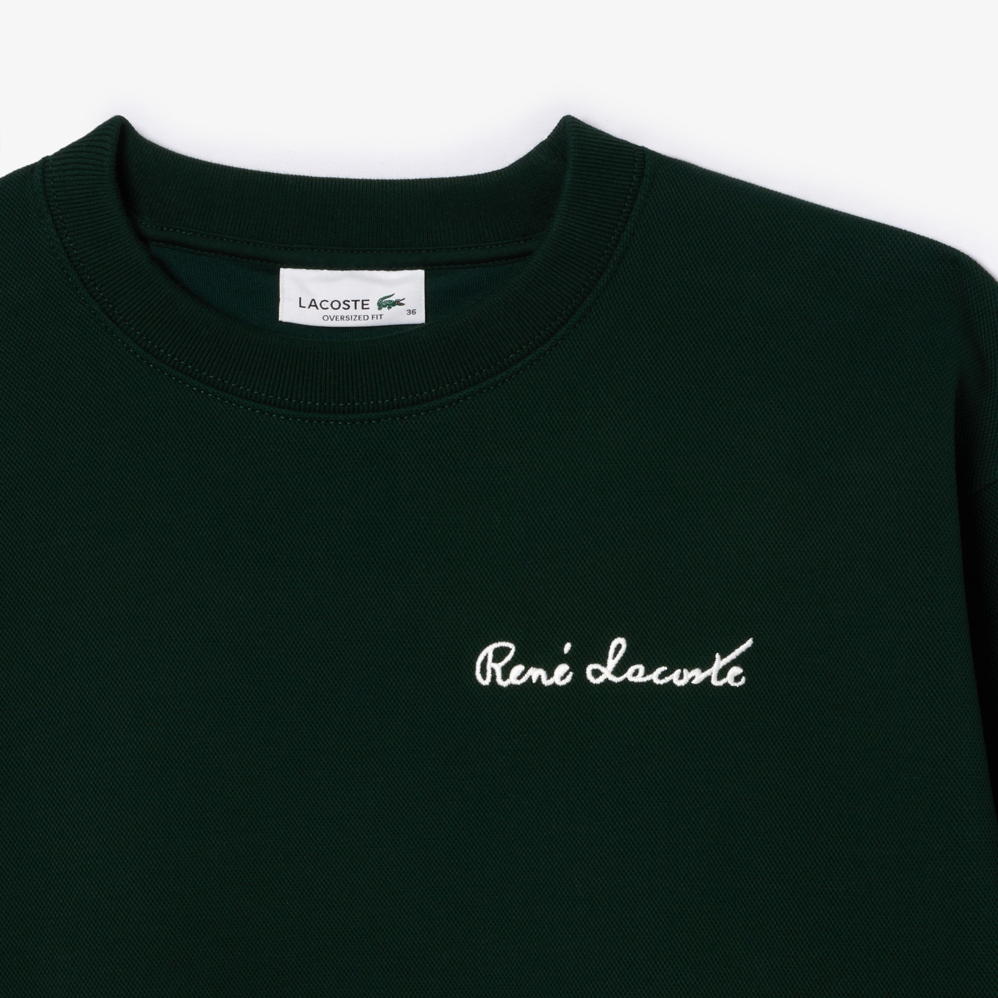 Lacoste Kadın Bisiklet Yaka Yeşil Sweatshirt
