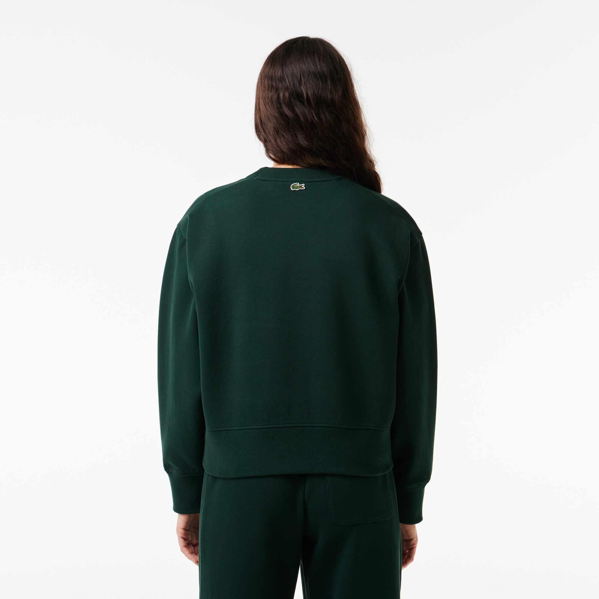 Lacoste Kadın Bisiklet Yaka Yeşil Sweatshirt