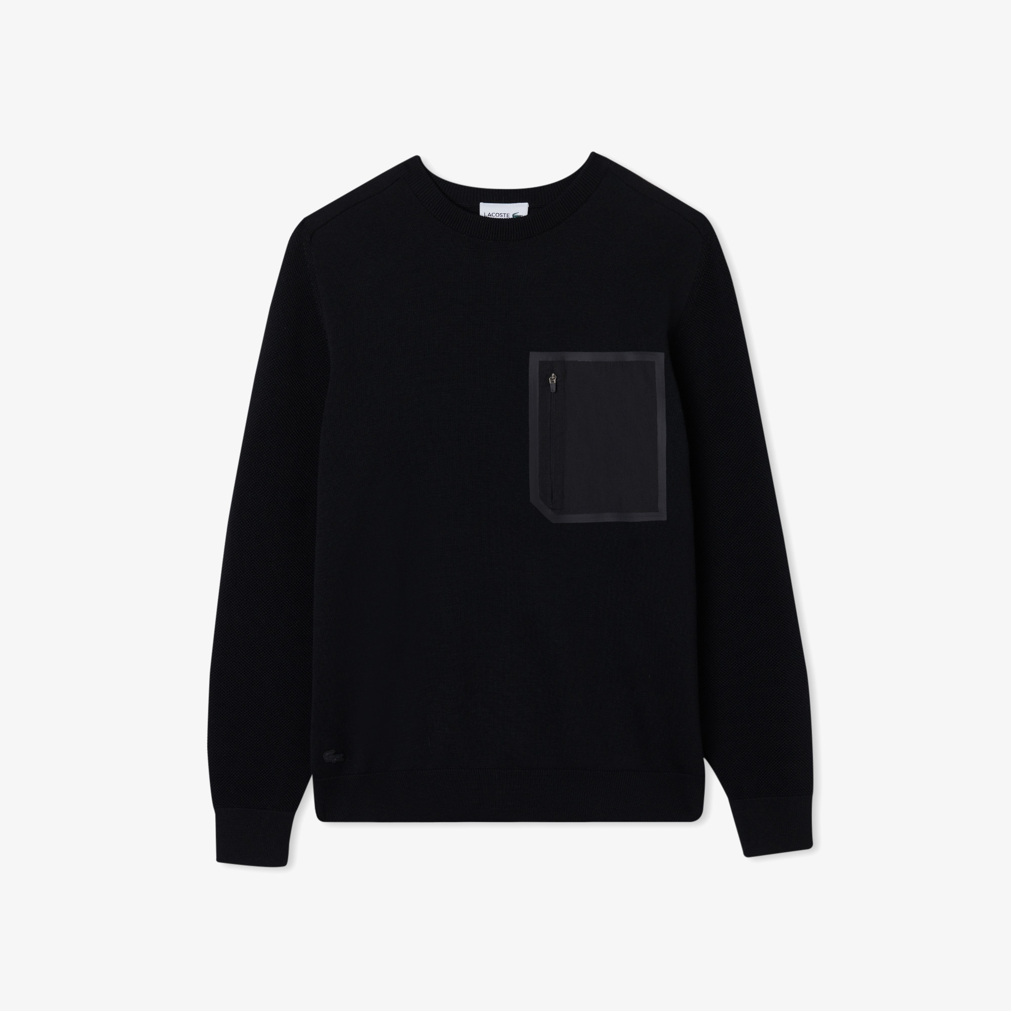 Lacoste Erkek Regular Fit Bisiklet Yaka Siyah Triko