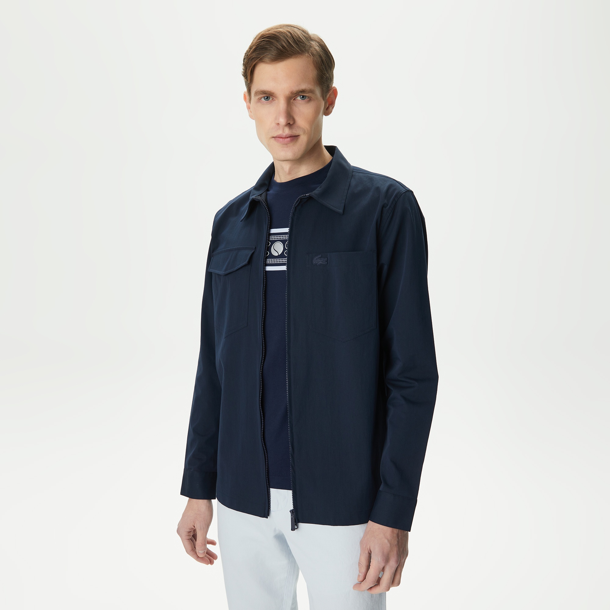 Lacoste Erkek Relaxed Fit Lacivert Gömlek