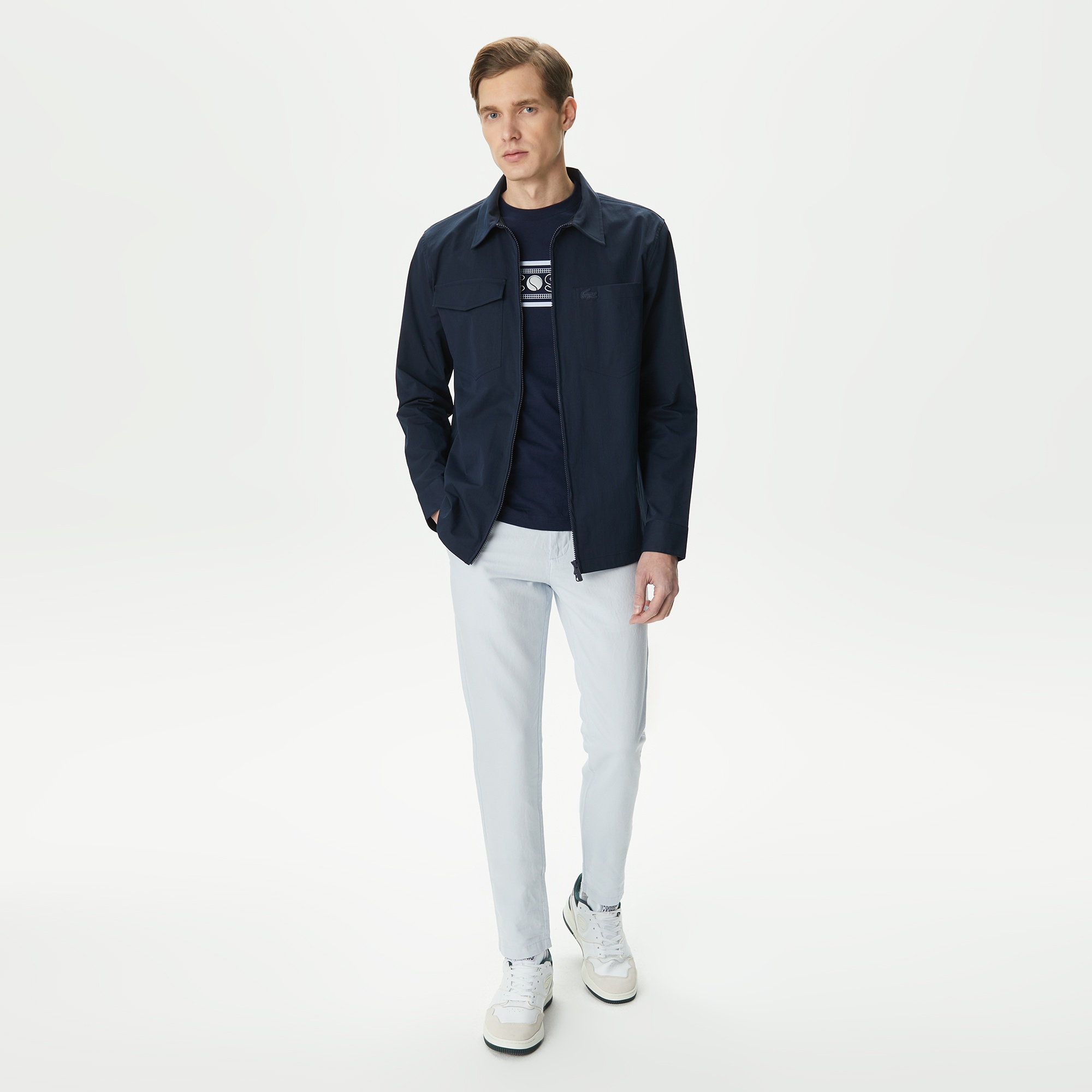 Lacoste Erkek Relaxed Fit Lacivert Gömlek