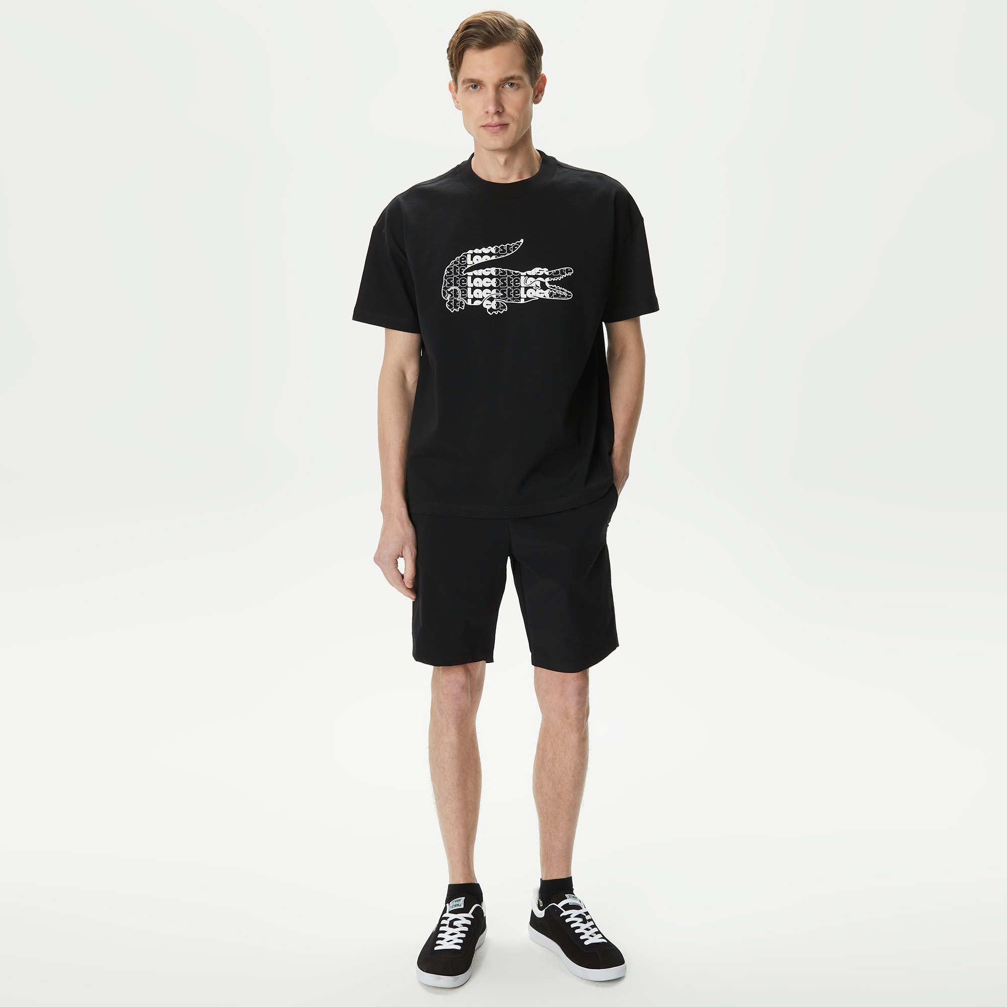 Lacoste Erkek Slim Fit Siyah Bermuda