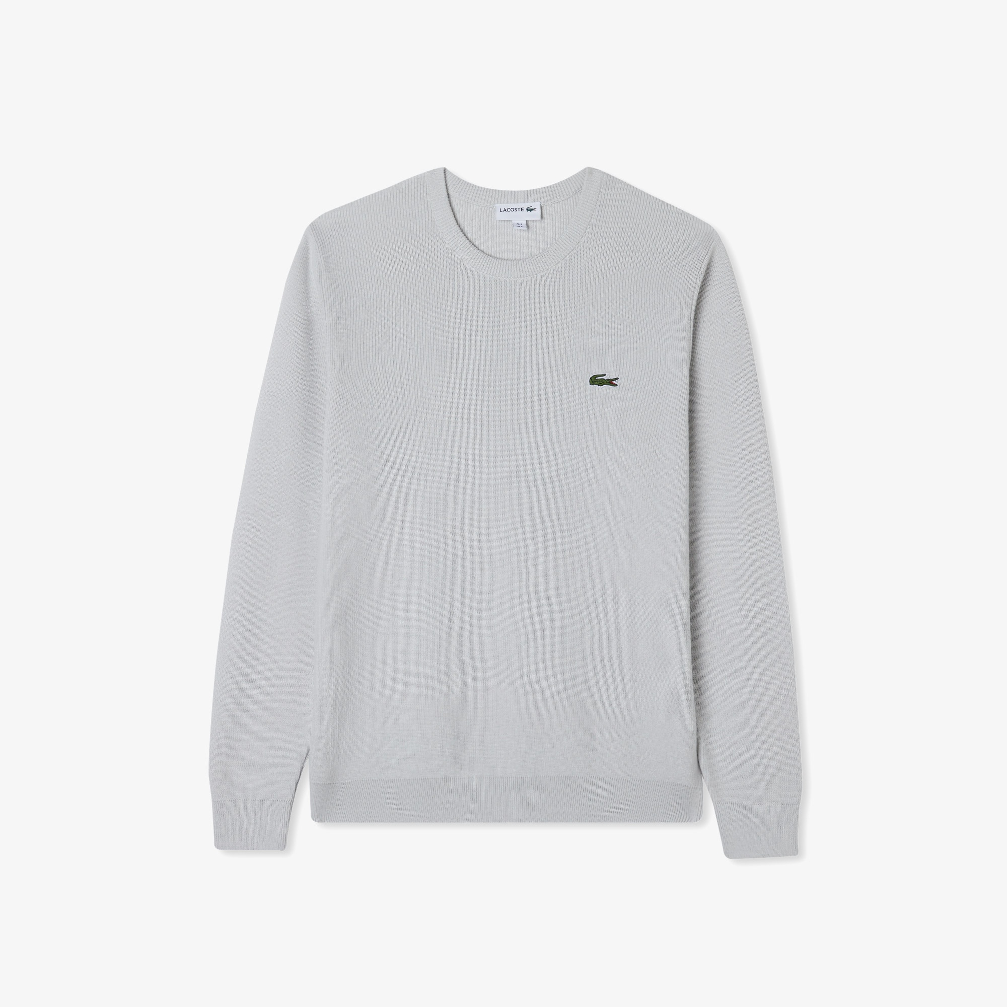 Lacoste Erkek Regular Fit Bisiklet Yaka Gri Kazak