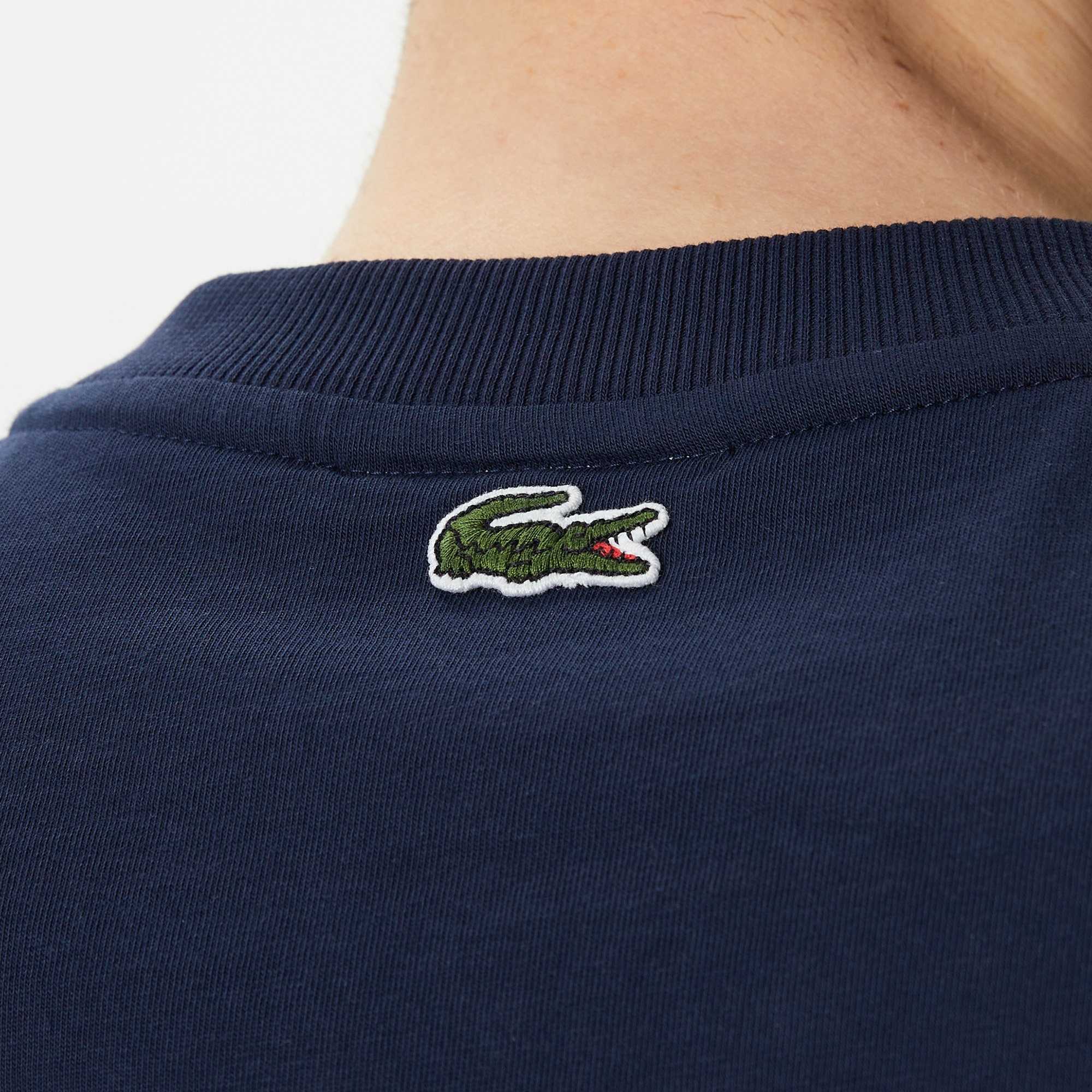 Lacoste Erkek Regular Fit Bisiklet Yaka Baskılı Lacivert T-Shirt