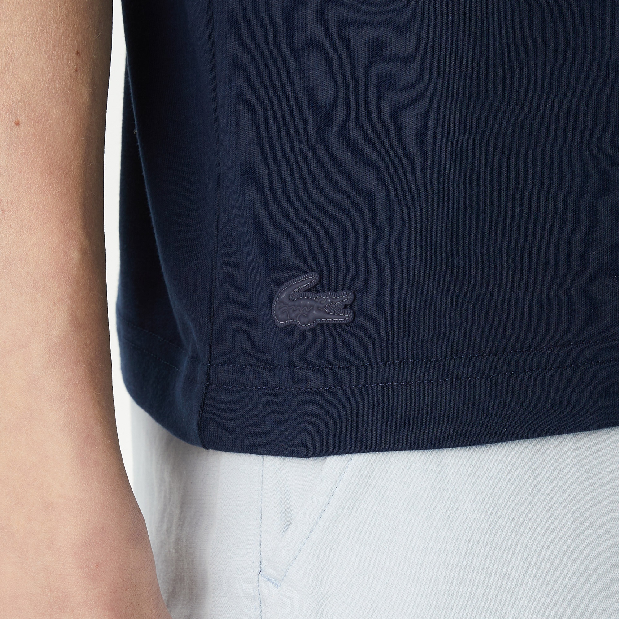 Lacoste Erkek Regular Fit Bisiklet Yaka Baskılı Lacivert T-Shirt