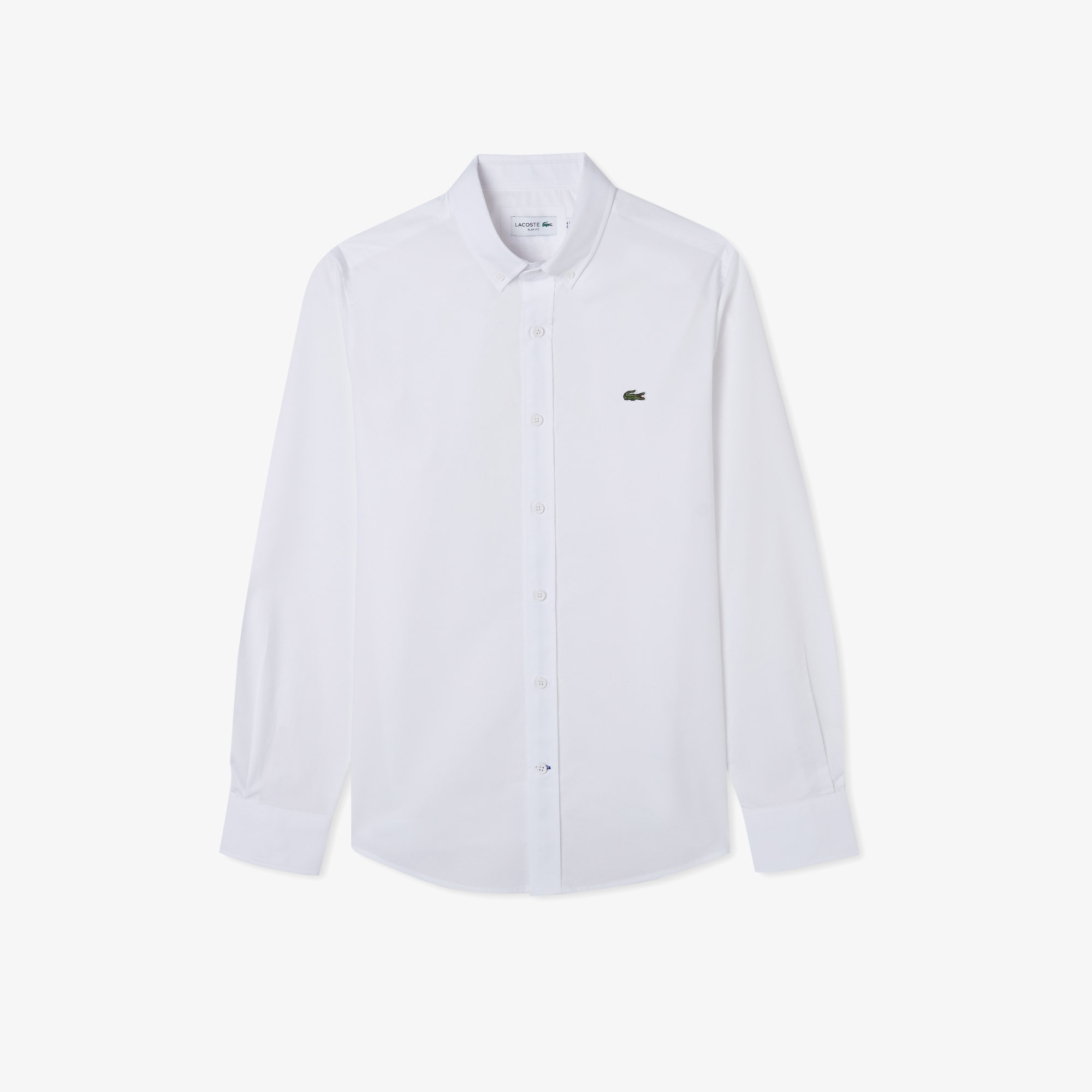 Lacoste Erkek Slim Fit Düğmeli Yaka Beyaz Gömlek