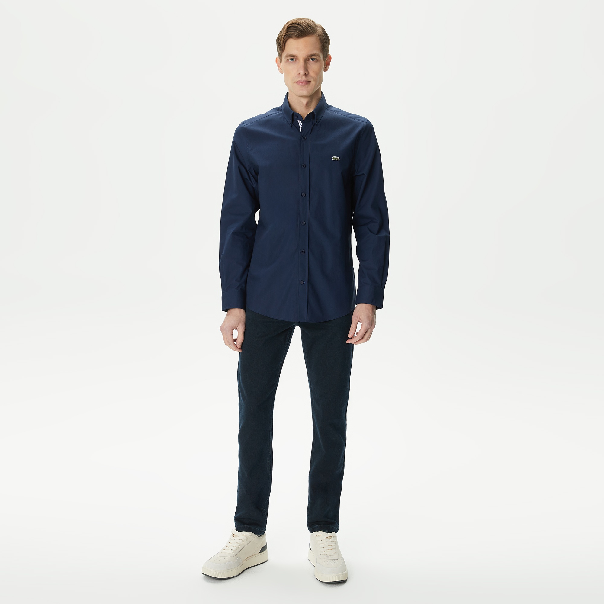 Lacoste Erkek Slim Fit Lacivert Gömlek