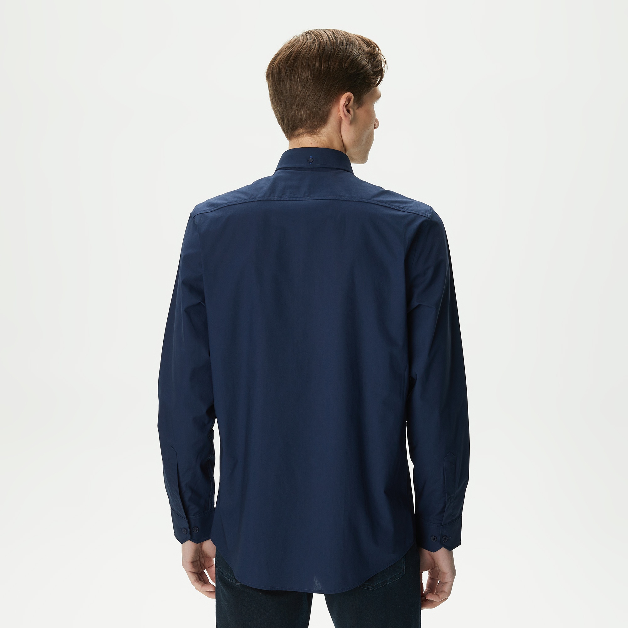 Lacoste Erkek Slim Fit Lacivert Gömlek