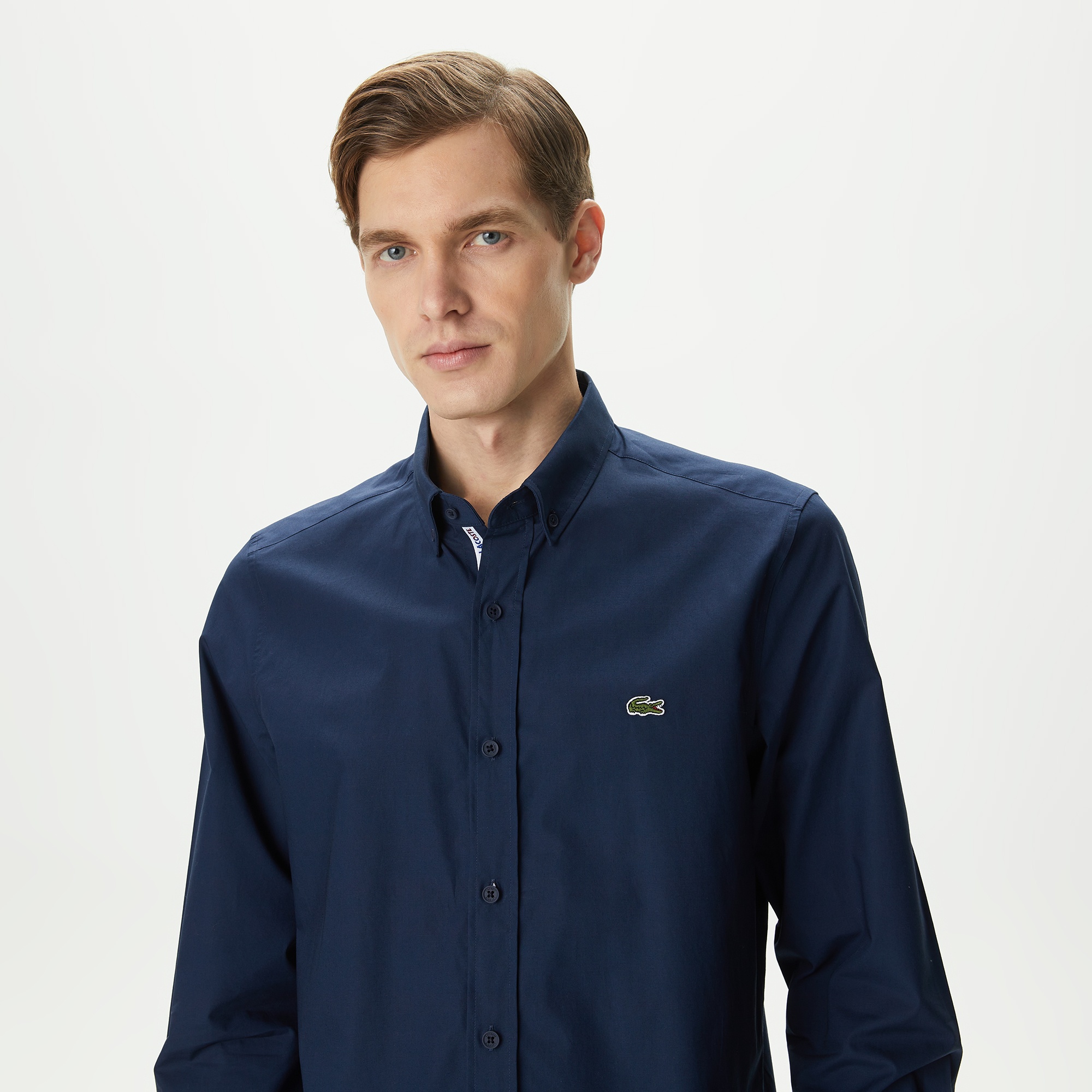 Lacoste Erkek Slim Fit Lacivert Gömlek