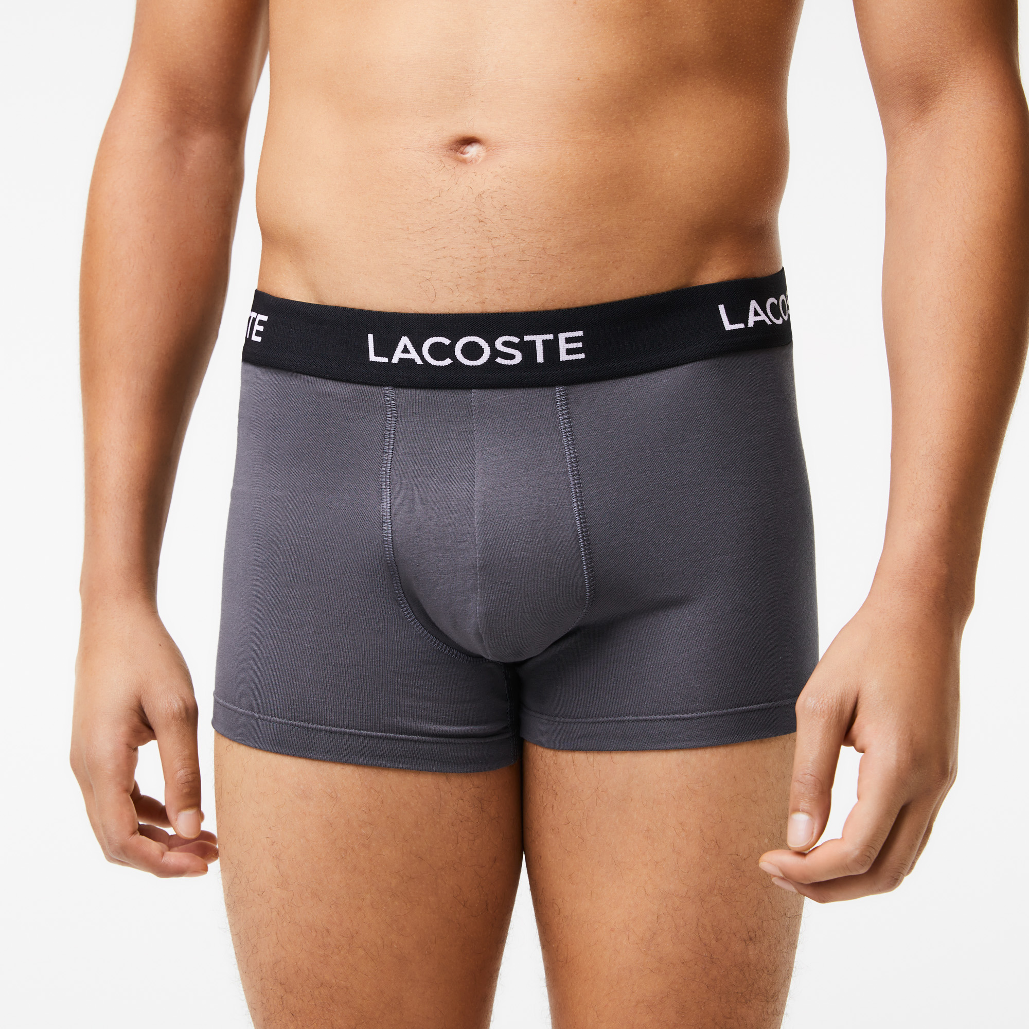 Lacoste Erkek Regular Fit Koyu Gri Boxer görsel 4