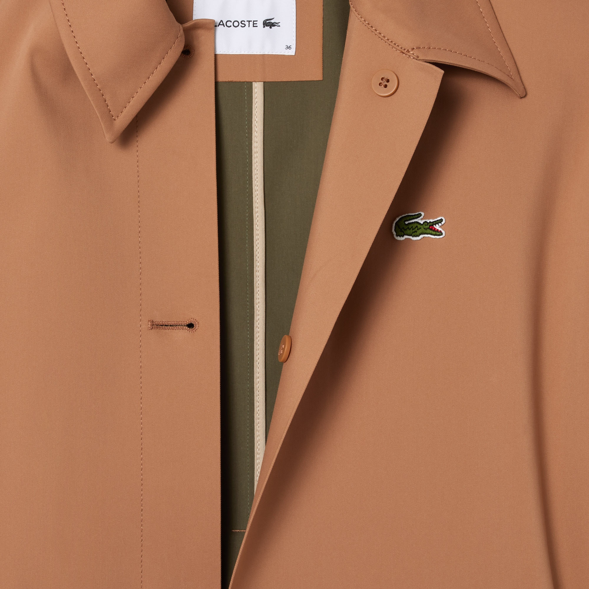 Lacoste Kadın Kahverengi Trençkot