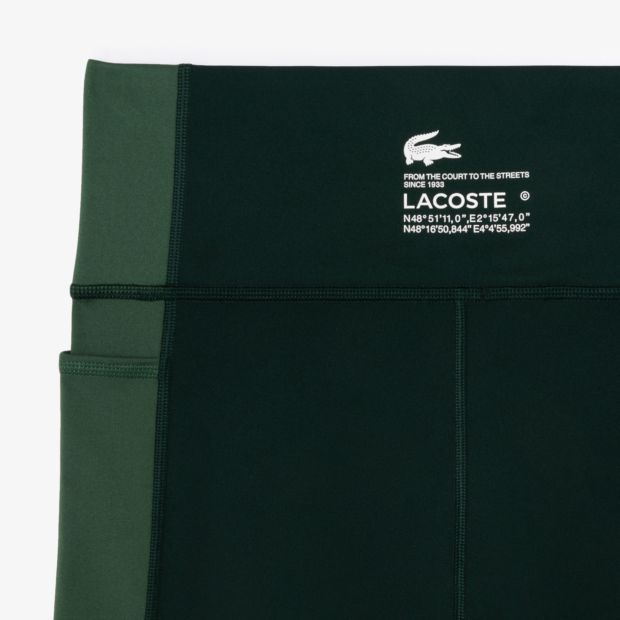 Lacoste Kadın Slim Fit Yeşil Cepli Tayt