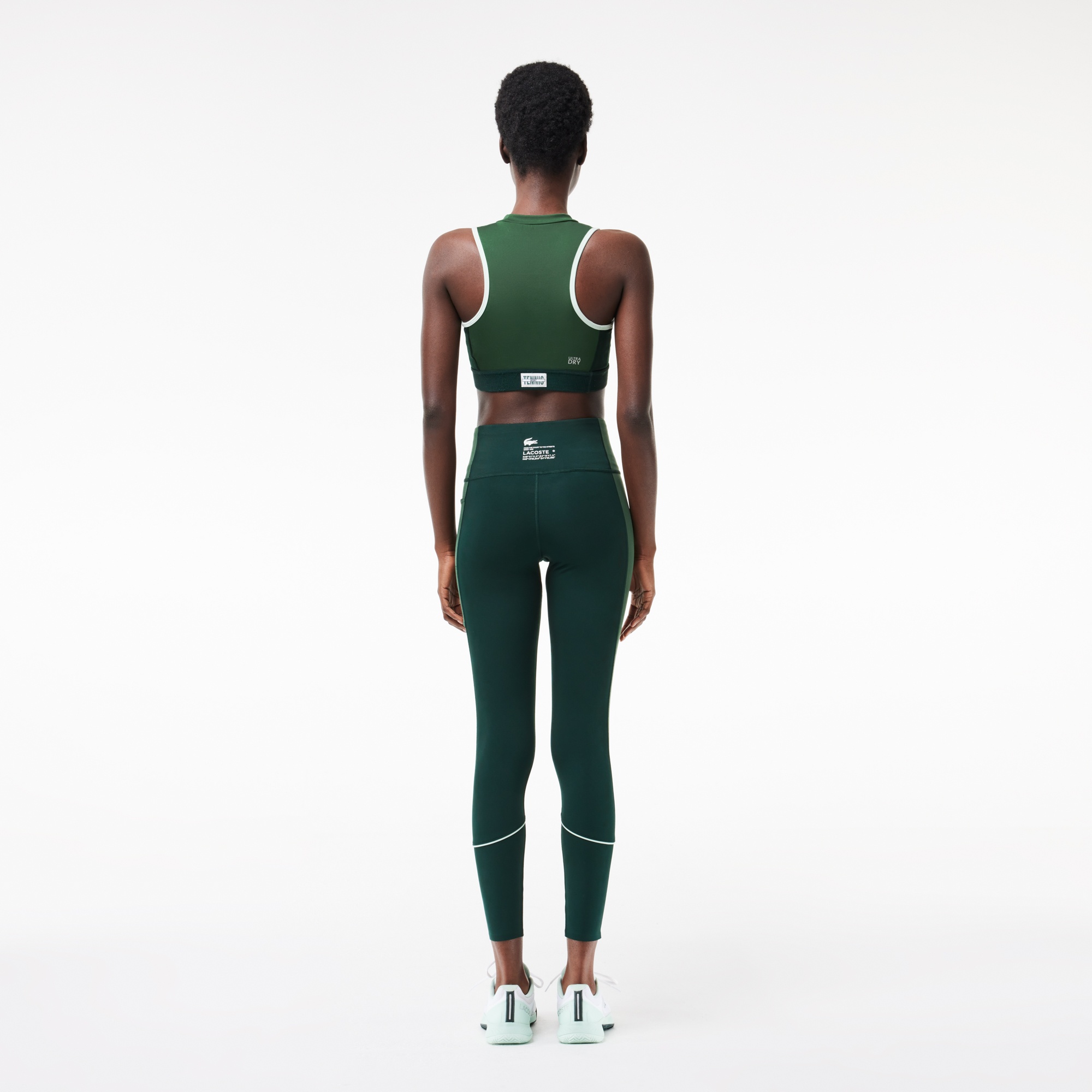 Lacoste Kadın Slim Fit Yeşil Cepli Tayt