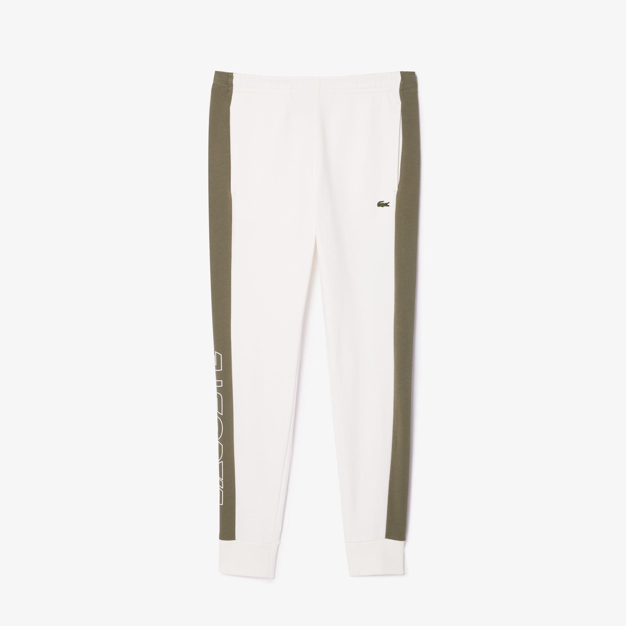 Lacoste Erkek Tapered Fit Renk Bloklu Krem Eşofman Altı