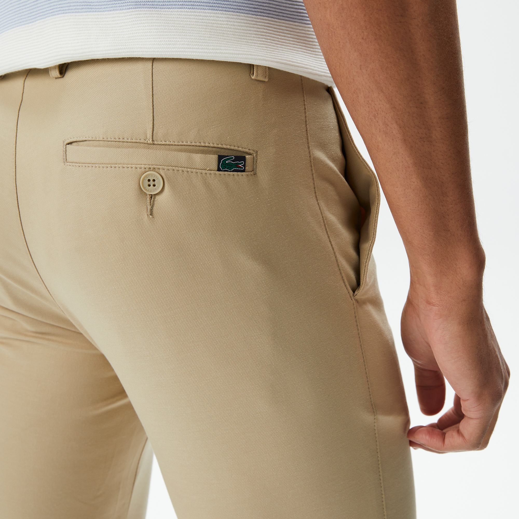 Lacoste Erkek Slim Fit Chino Bej Pantolon