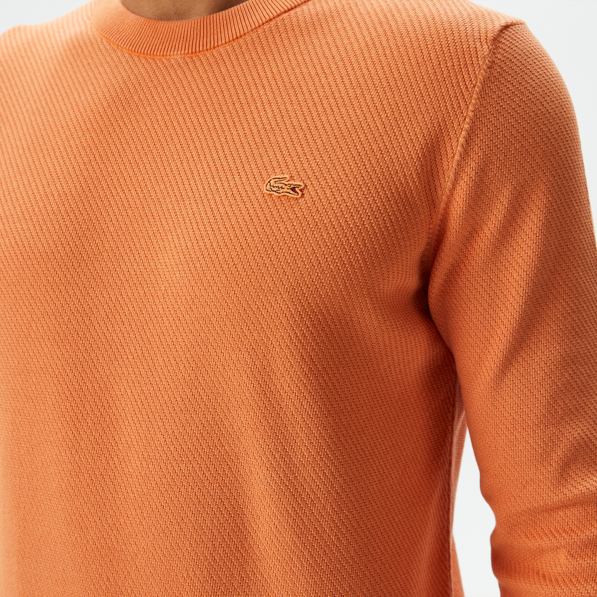 Lacoste Erkek Regular Fit Bisiklet Yaka Turuncu Kazak