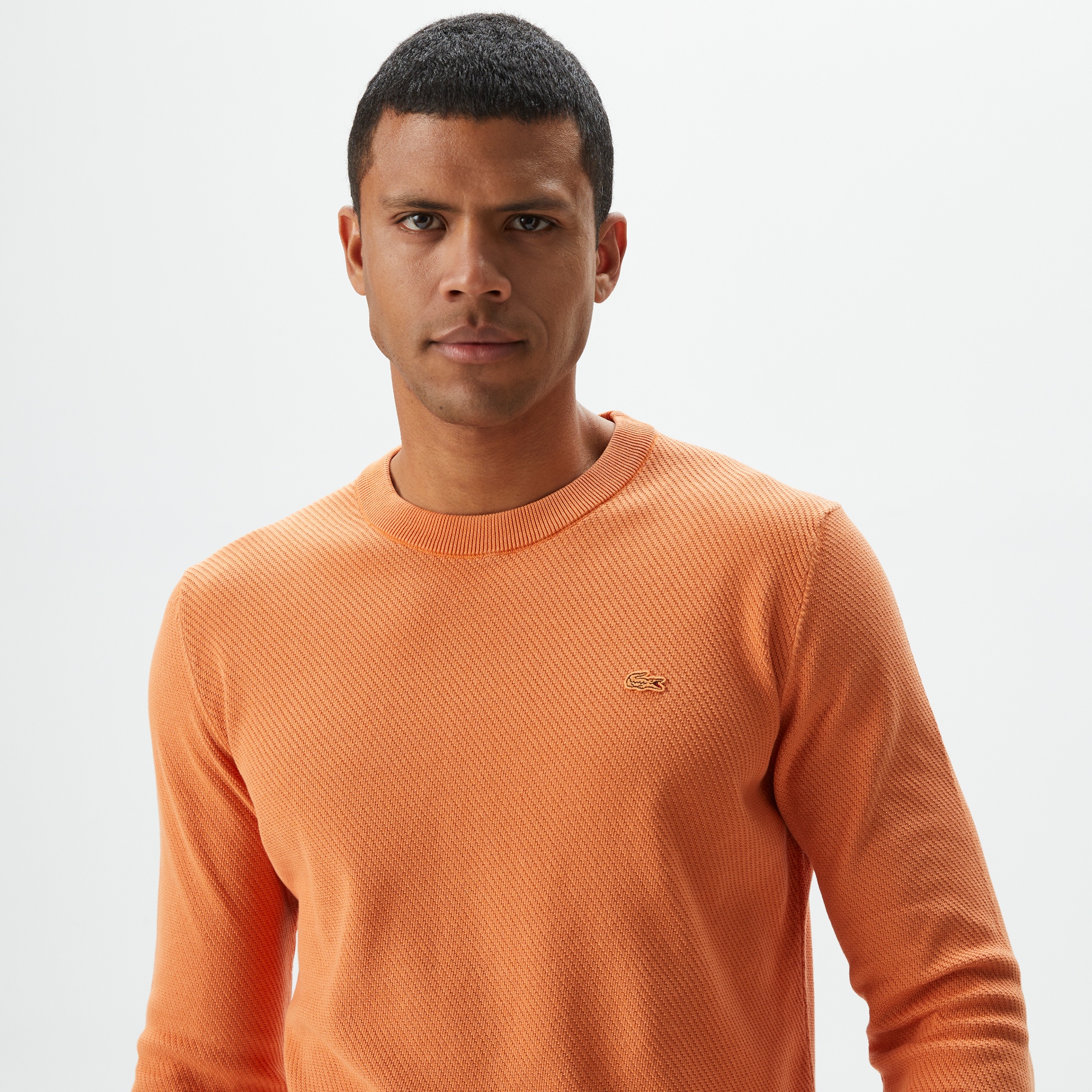 Lacoste Erkek Regular Fit Bisiklet Yaka Turuncu Kazak