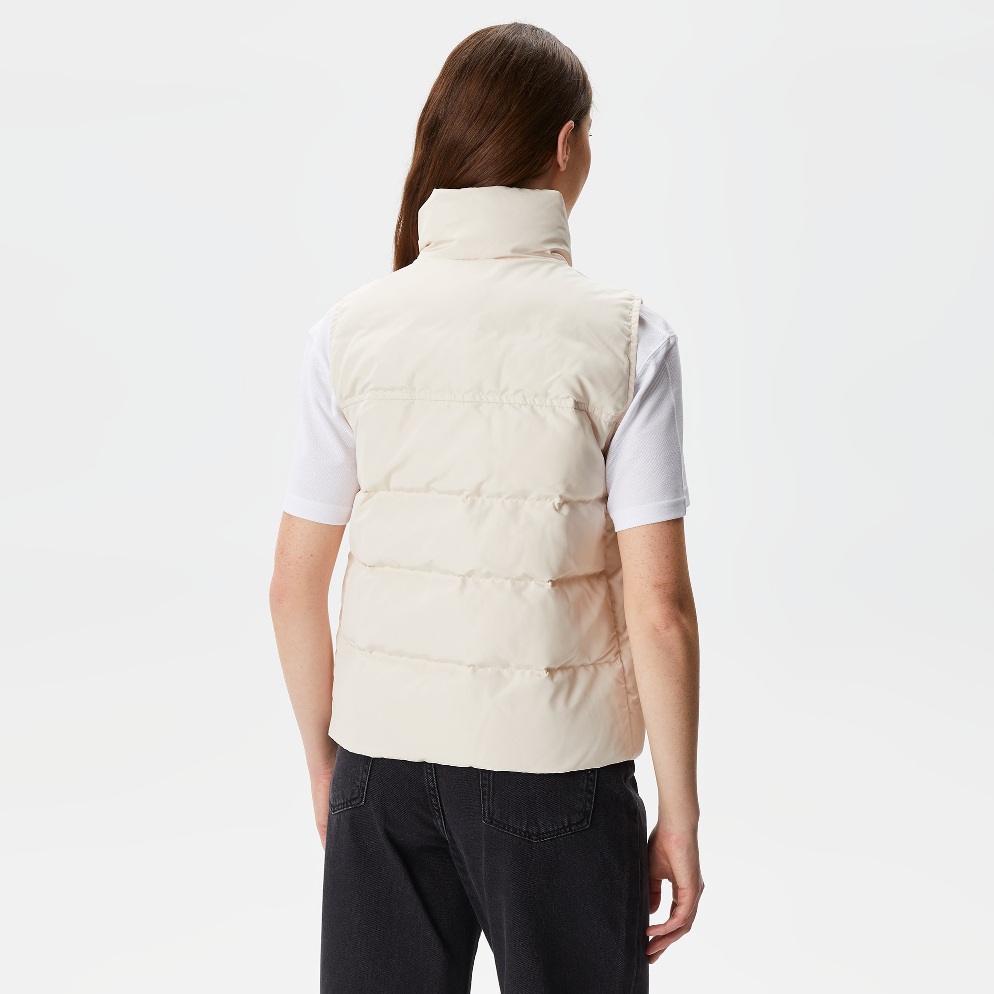 Lacoste Kadın Dik Yaka Kapitone Bej Yelek