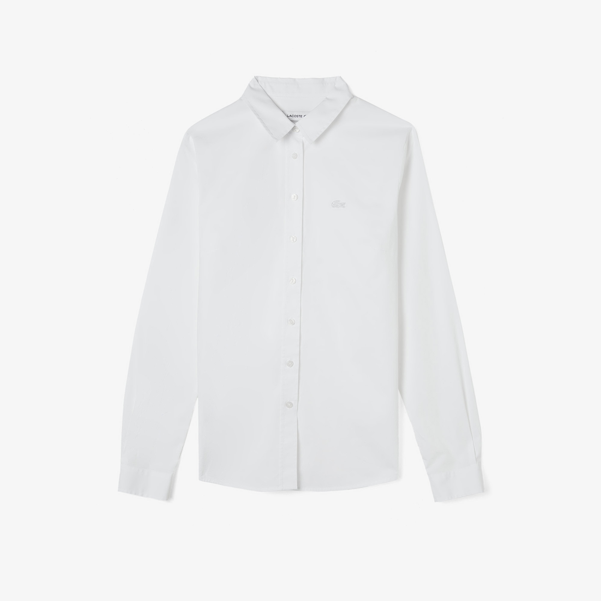 Lacoste Kadın Slim Fit Beyaz Gömlek