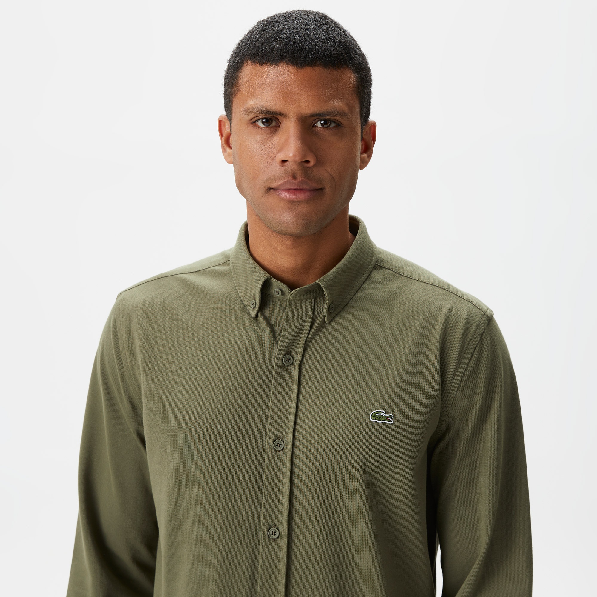 Lacoste Erkek Slim Fit Yeşil Gömlek