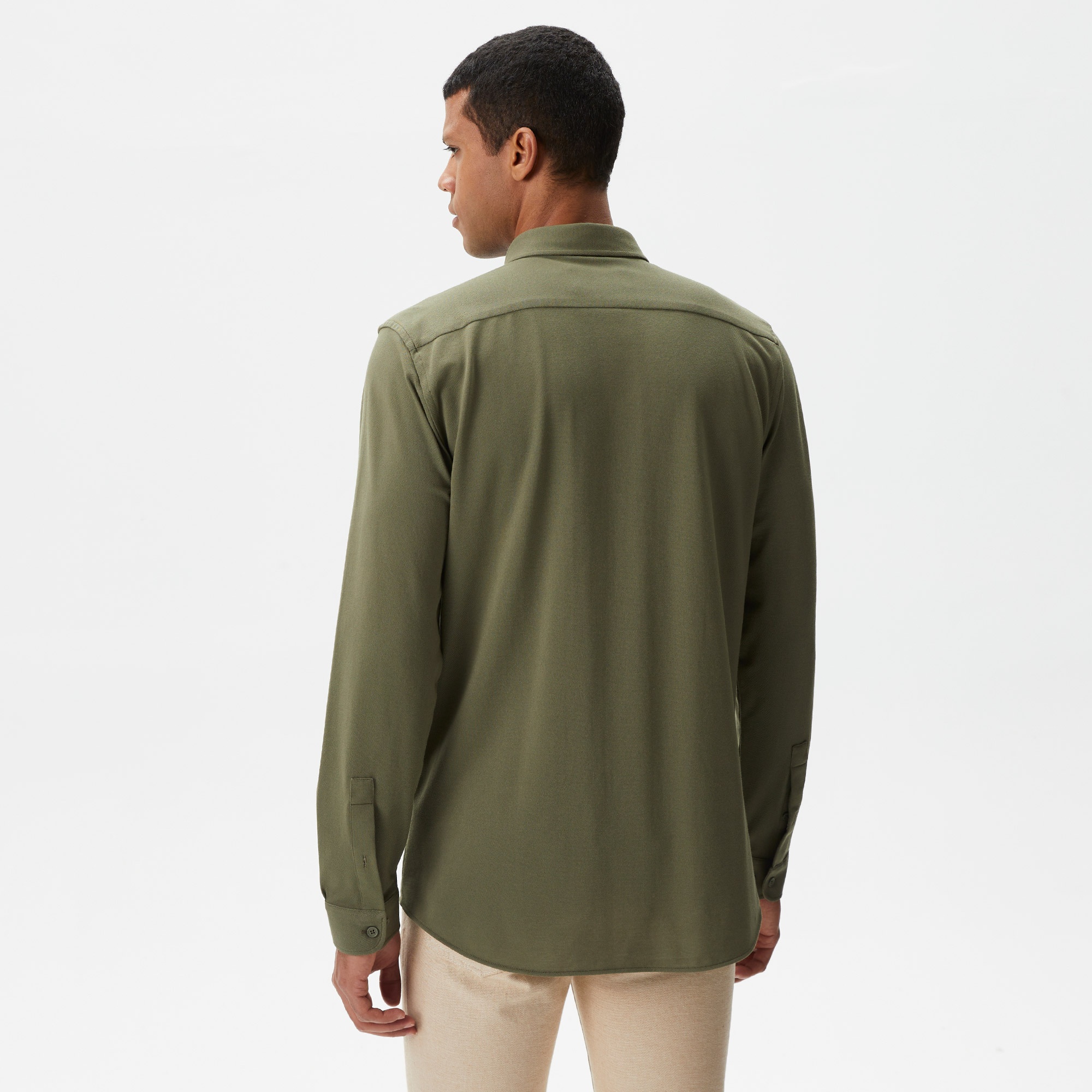 Lacoste Erkek Slim Fit Yeşil Gömlek