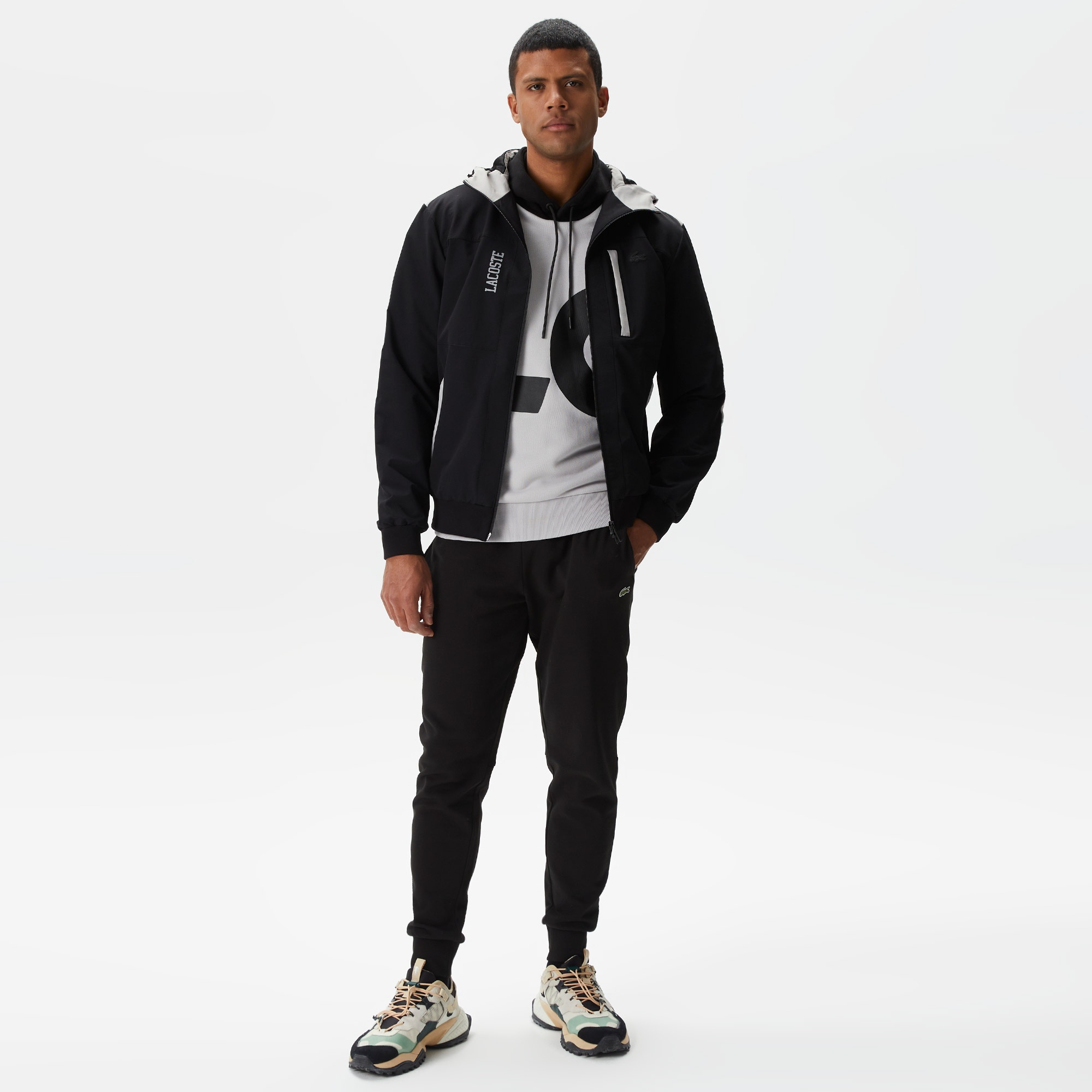 Lacoste Erkek Kapüşonlu Siyah Mont